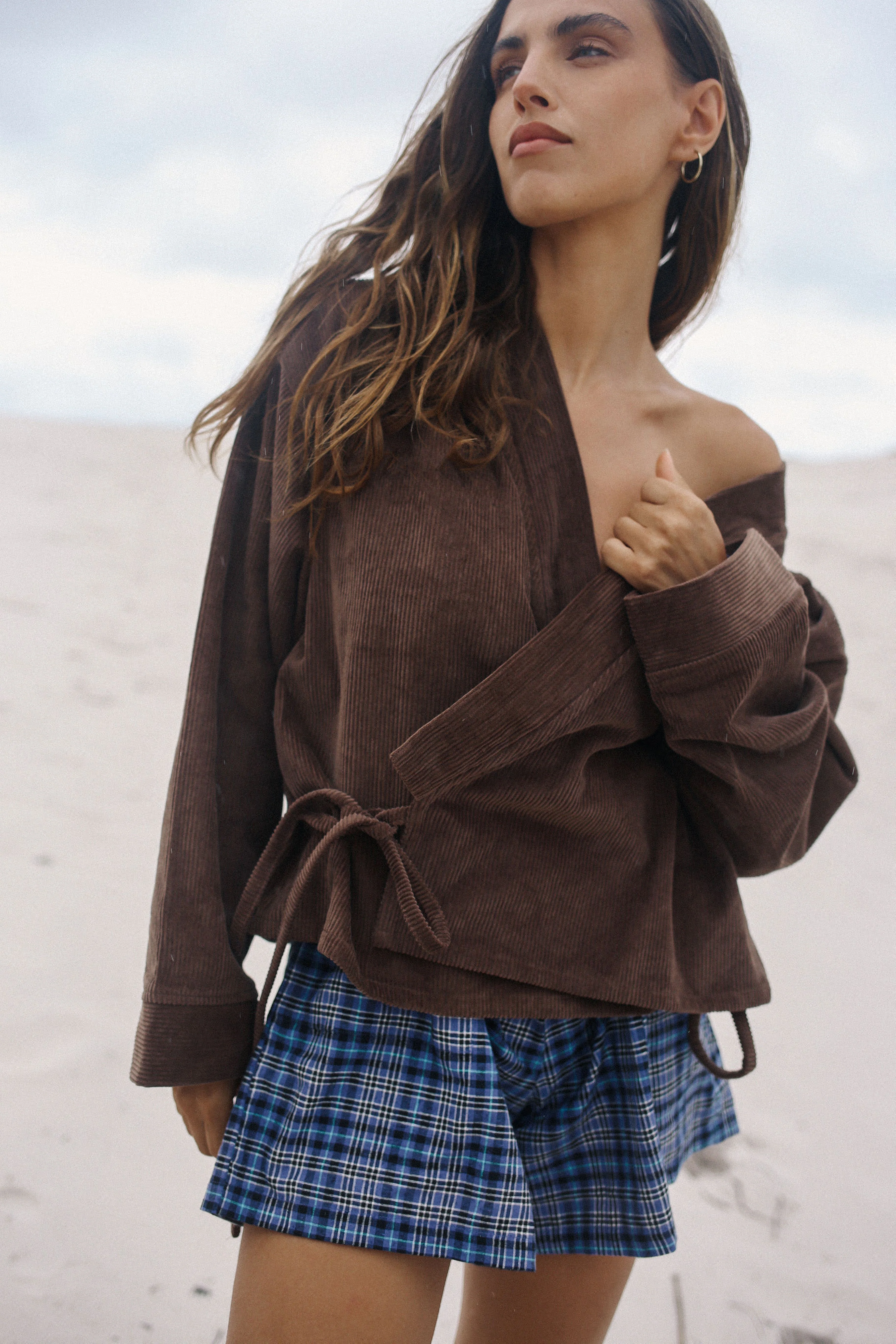 Amber Wrap Jacket - Chocolate - Image 5