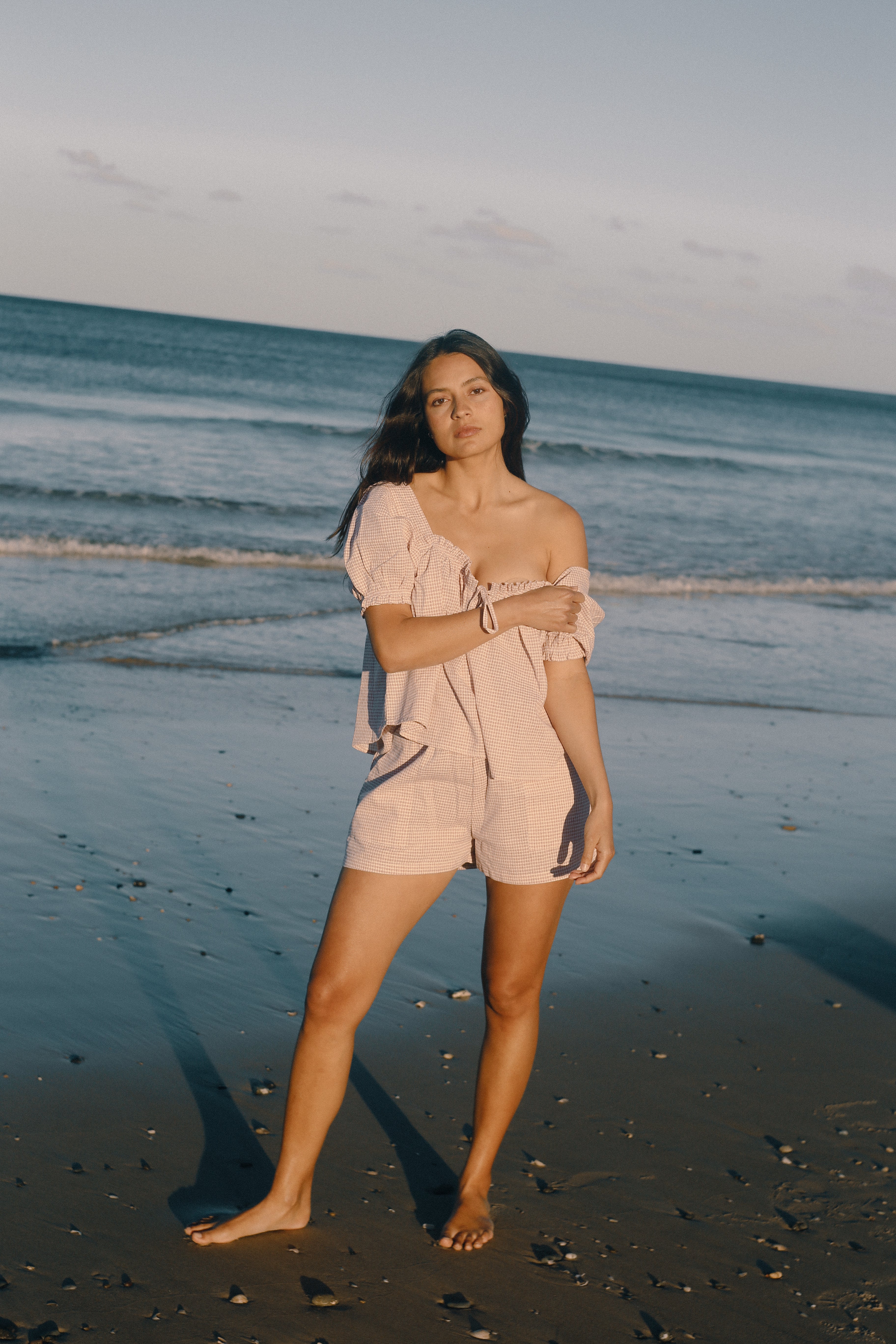 Ava Short - Dusty Rose Check - Image 3