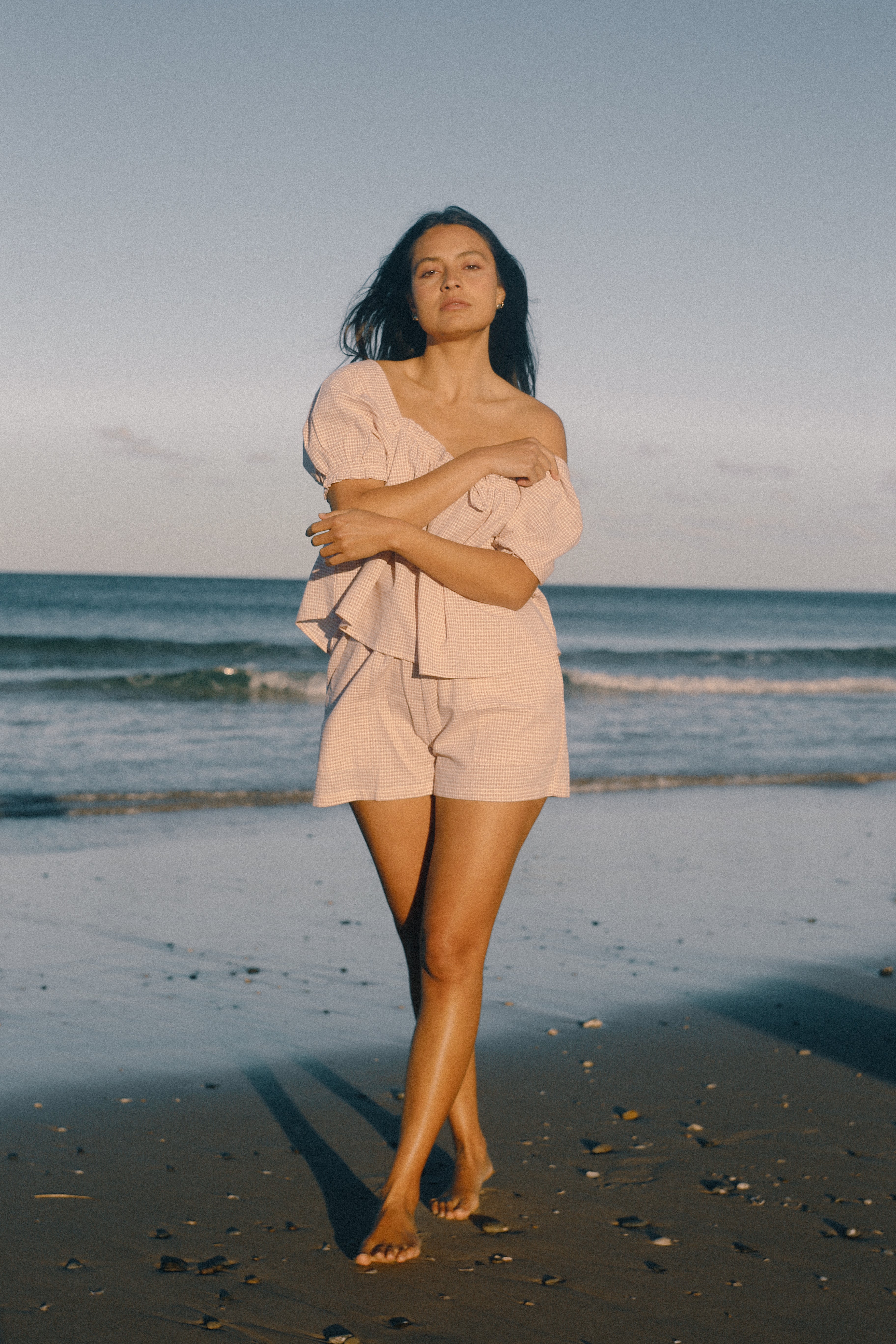 Ava Short - Dusty Rose Check - Image 4