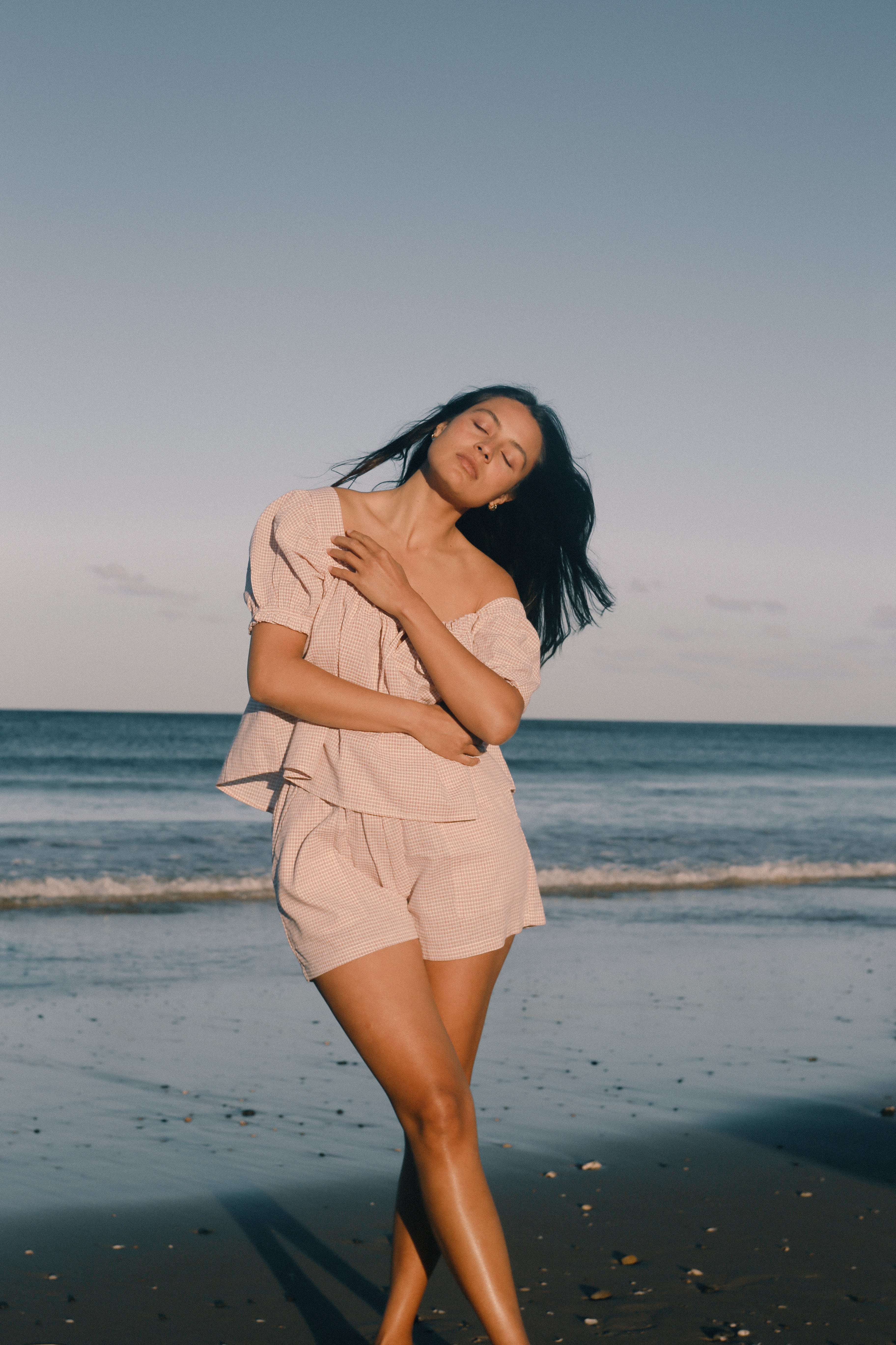 Ava Short - Dusty Rose Check - Image 5