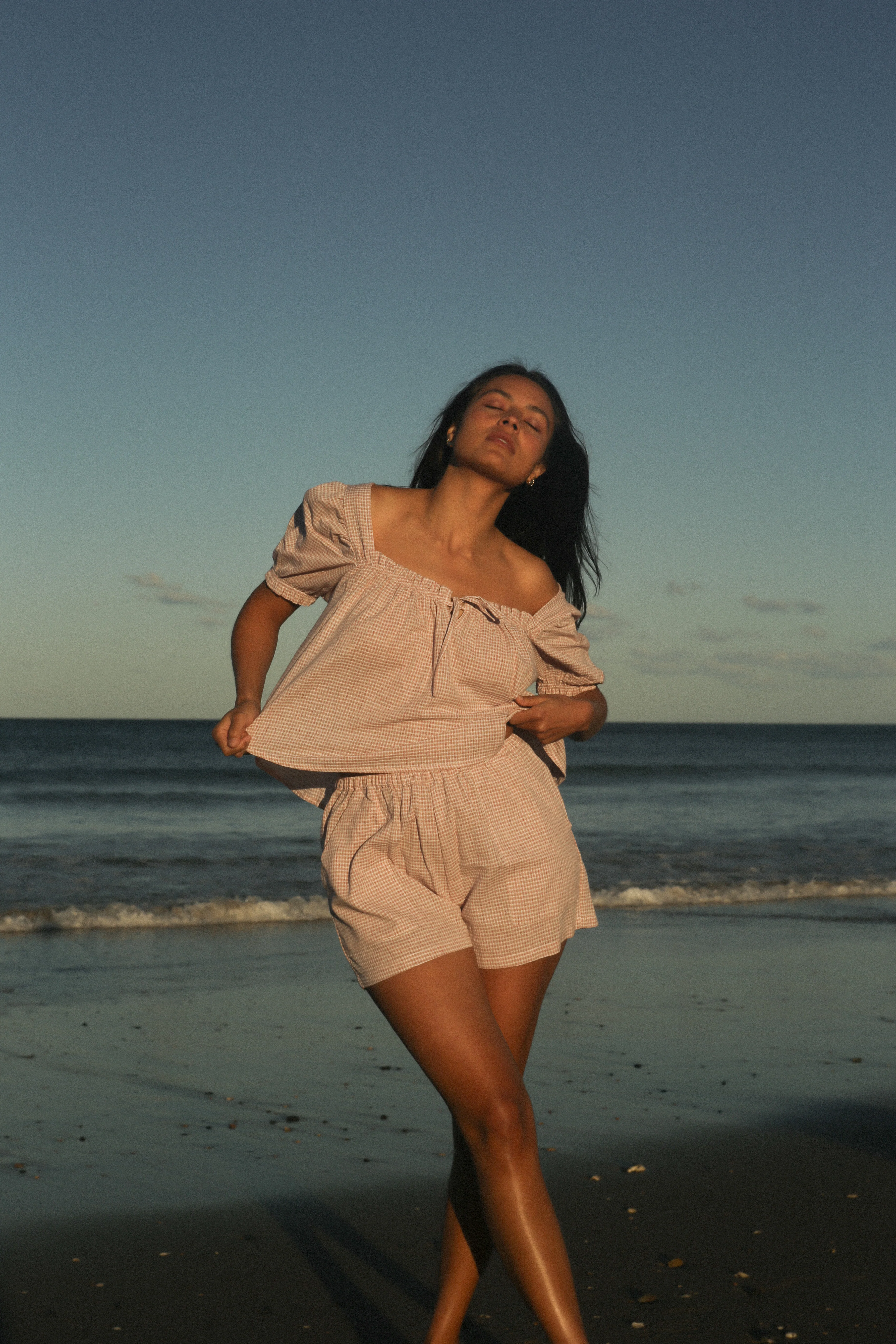 Ava Short - Dusty Rose Check - Image 6