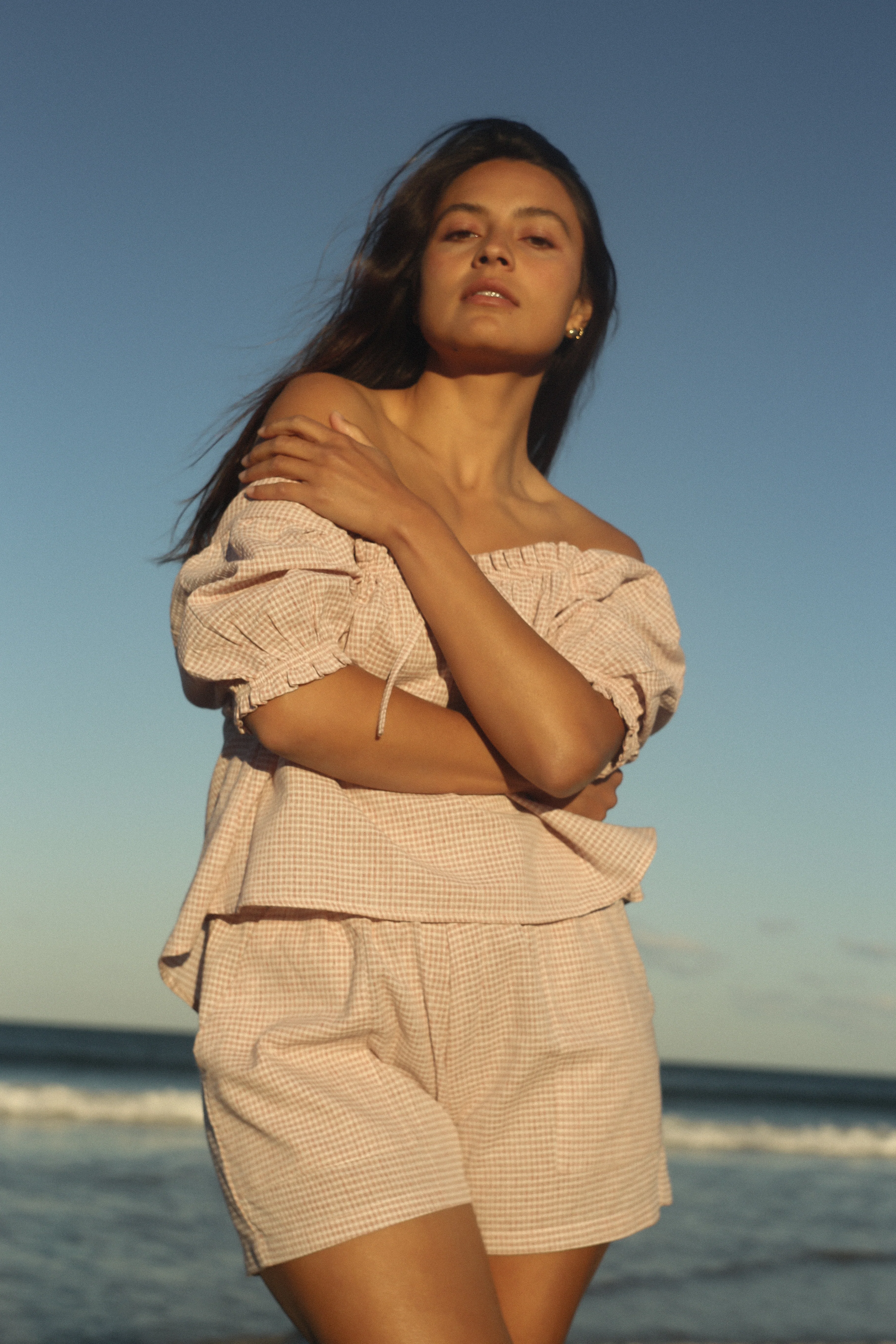Ava Short - Dusty Rose Check - Image 7