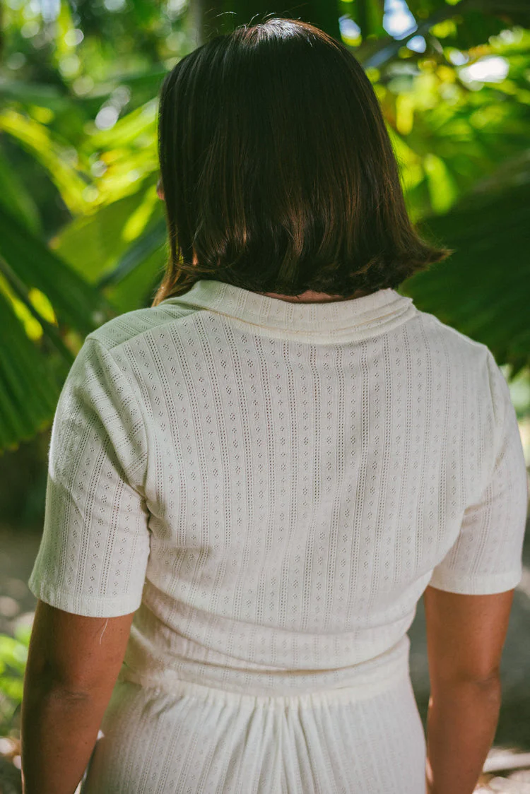 Beach PJ Collar Tee - Pontiel Cream - Image 4