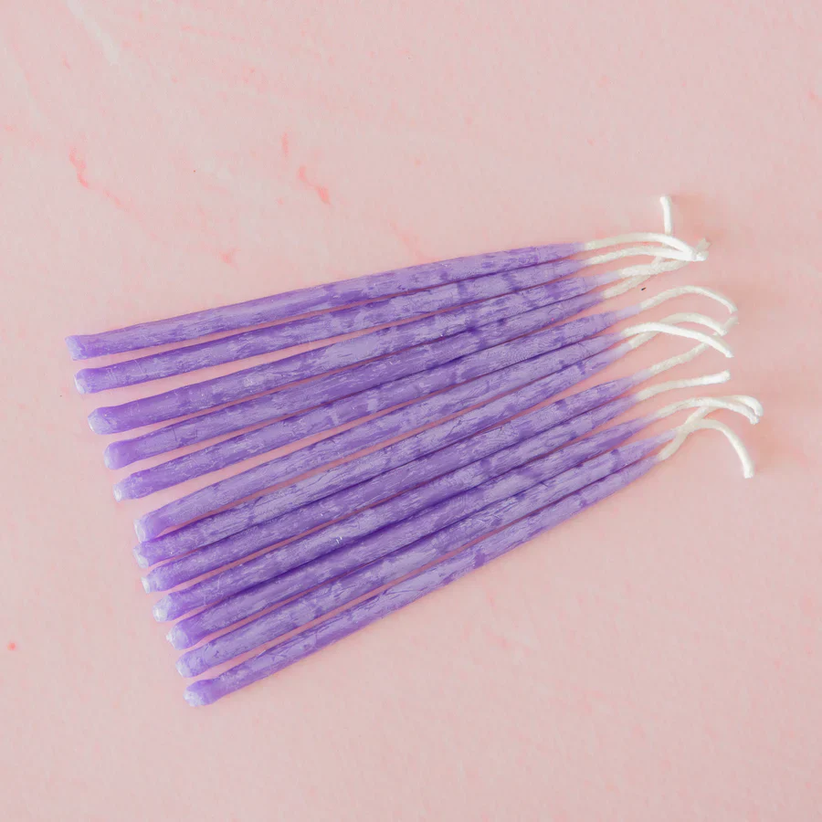 Bees Wax Party Candles - Lilac