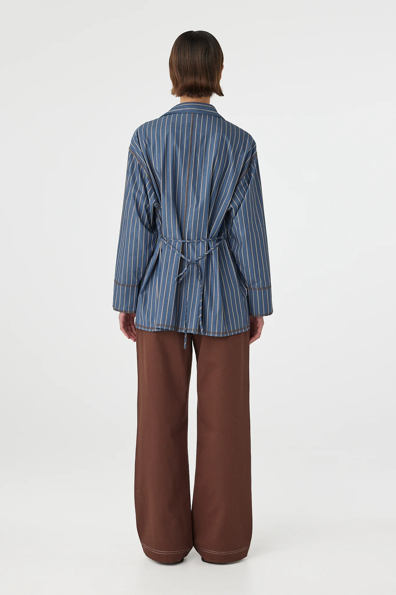 Blair Shirt - Muted Blue Stripe - Image 3