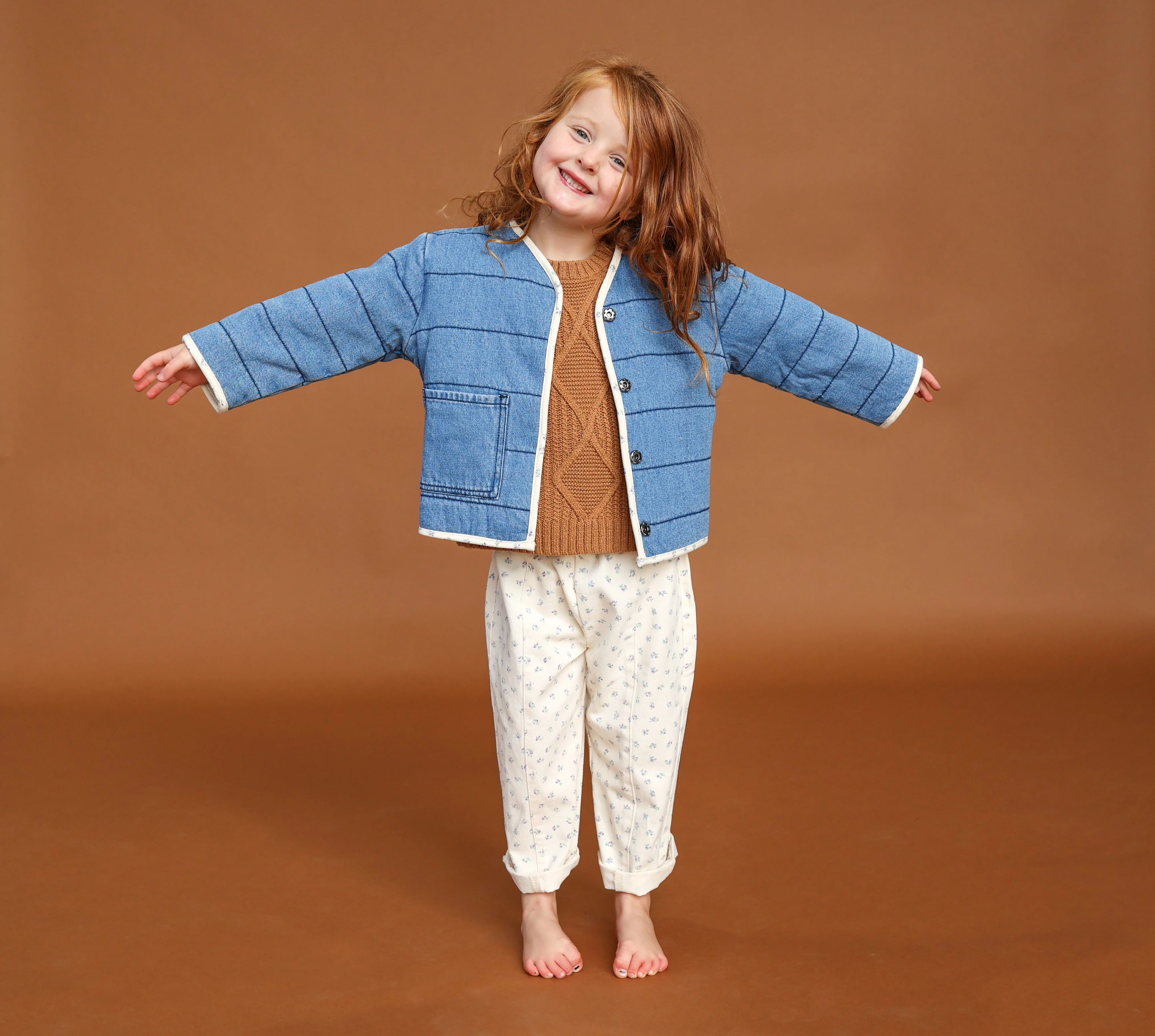 Chunky Cable Knit Vest - Toast - Image 3