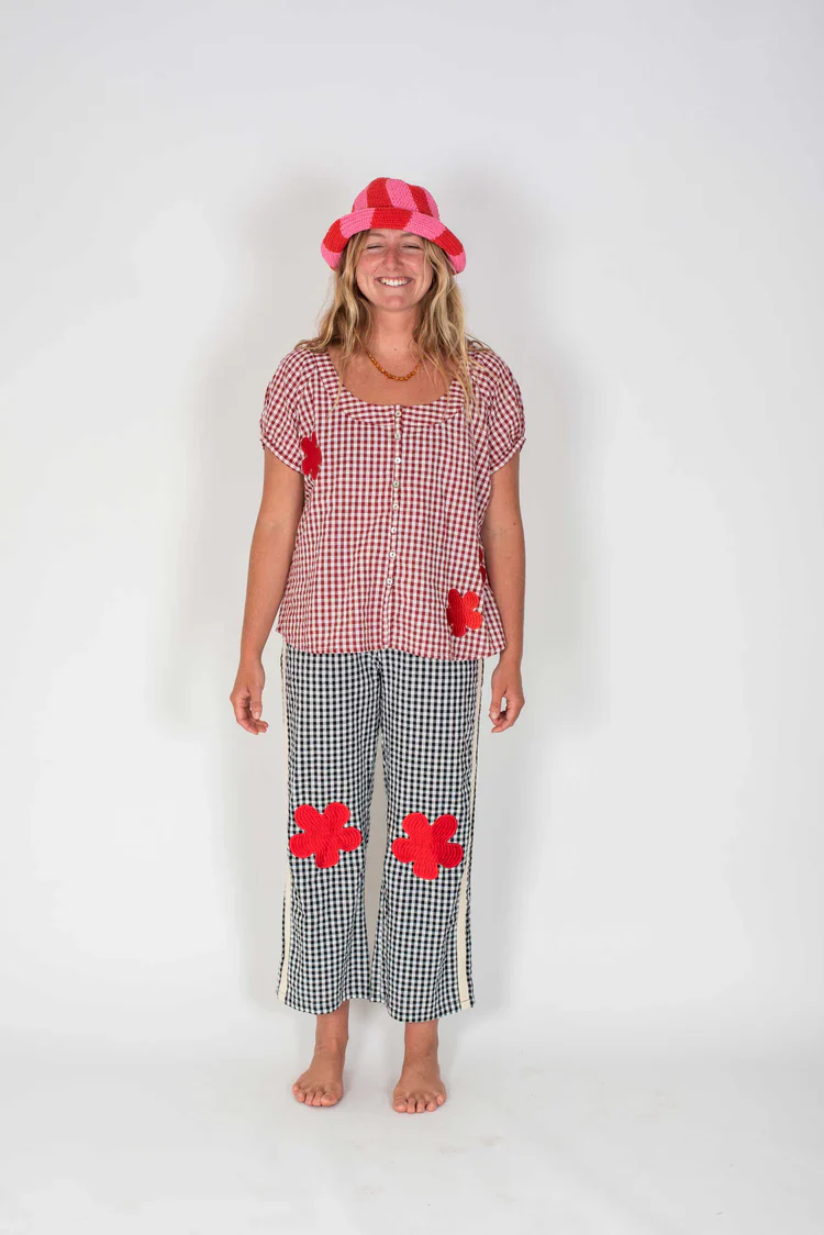 Crochet Hat - Pink/Red - Image 4