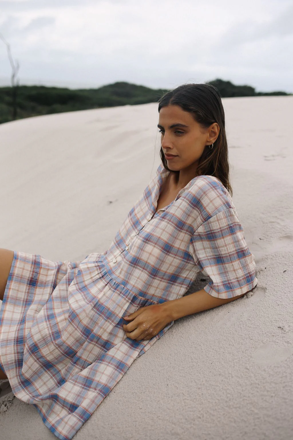 Darcey Dress - Juniper Check