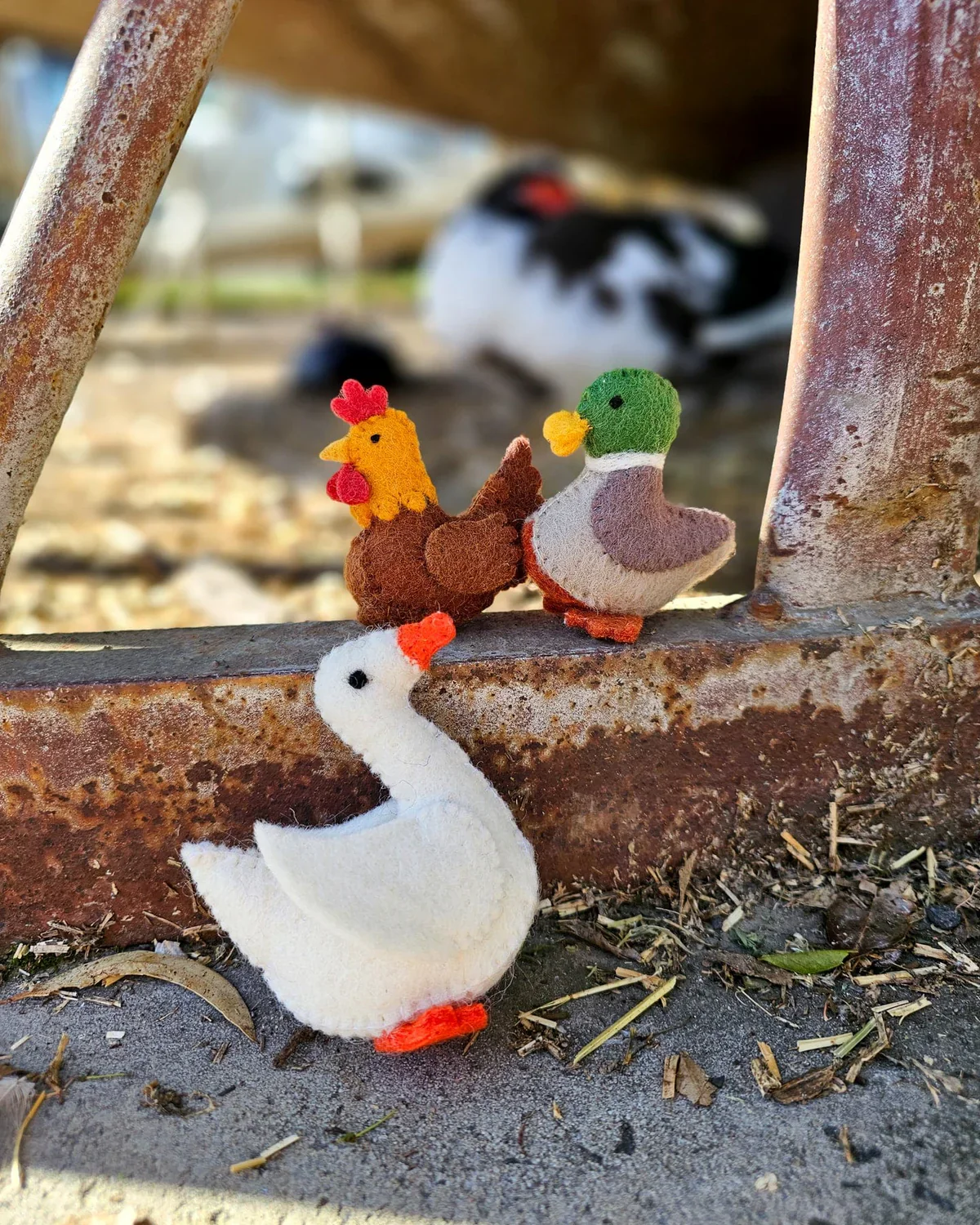 Felt Goose Farm Animal Toy - Image 3