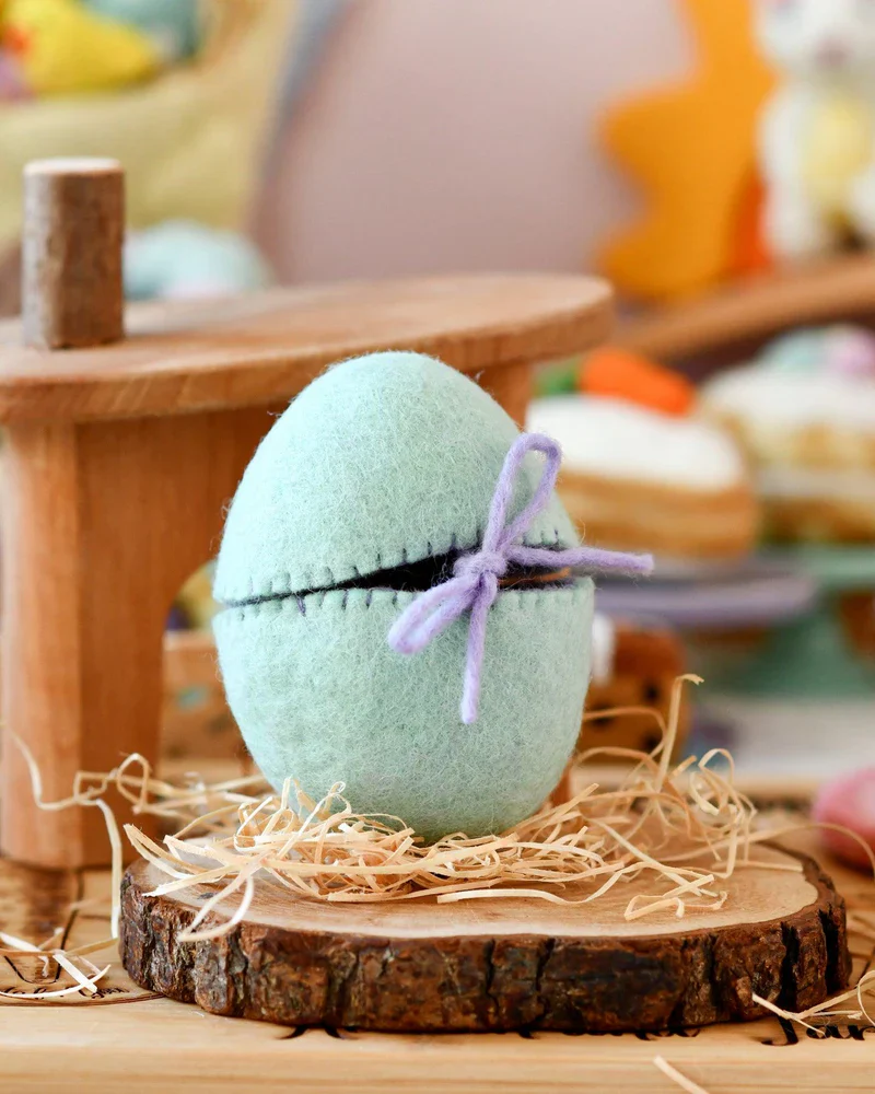 Felt Surprise Egg With Brown Bunny Inside - Image 3