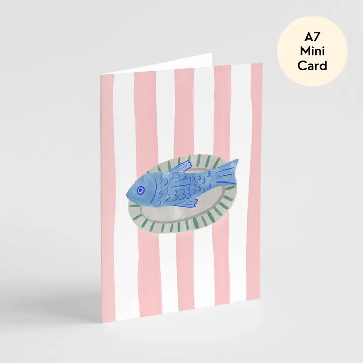 Fish on Plate Card - Mini Card - Image 2