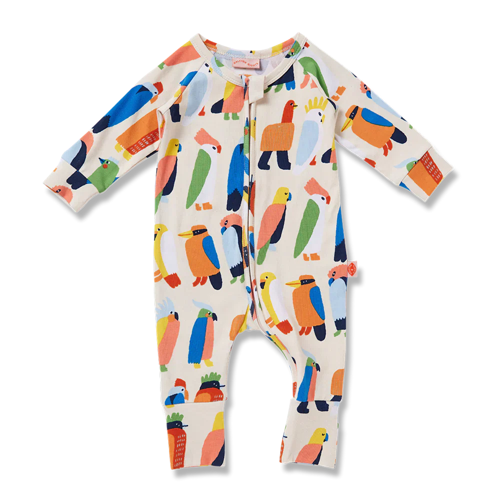 Flamin' Galahs Long Sleeve Romper
