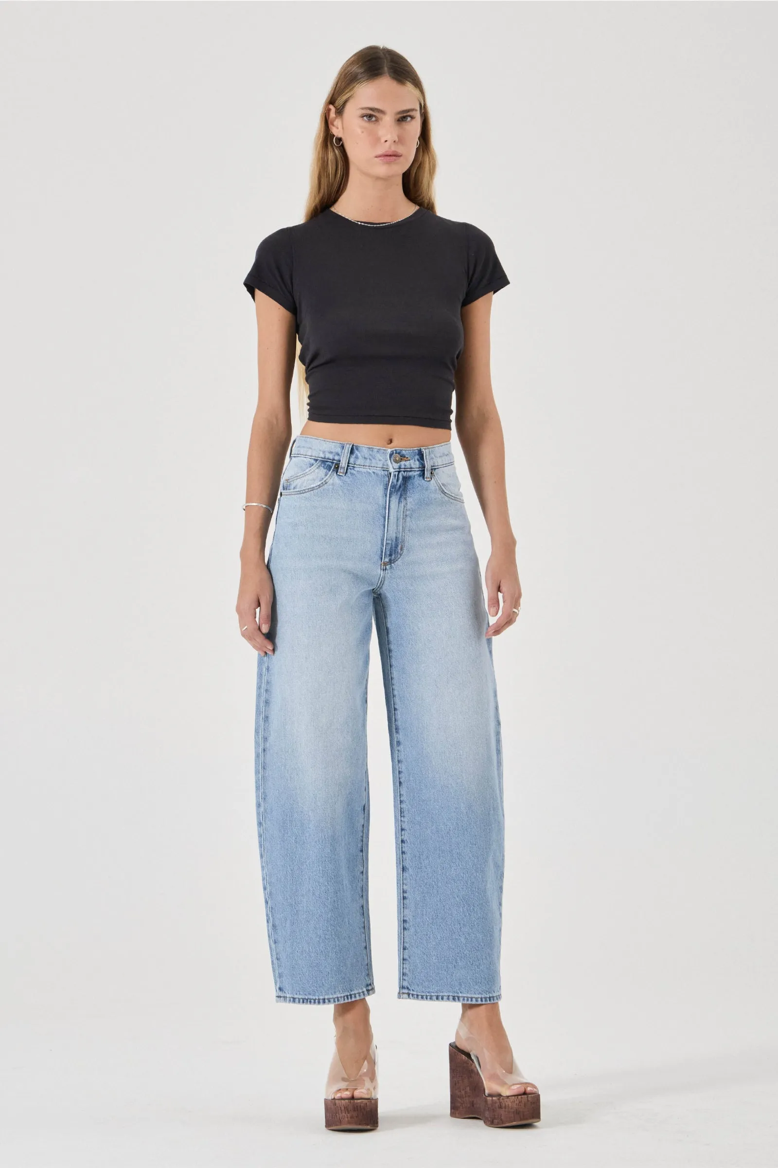 Gigi Barrel Jean - Brad Blue