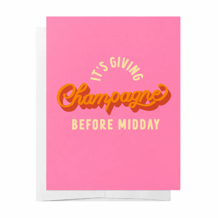 Its Giving Champagne Christmas Card