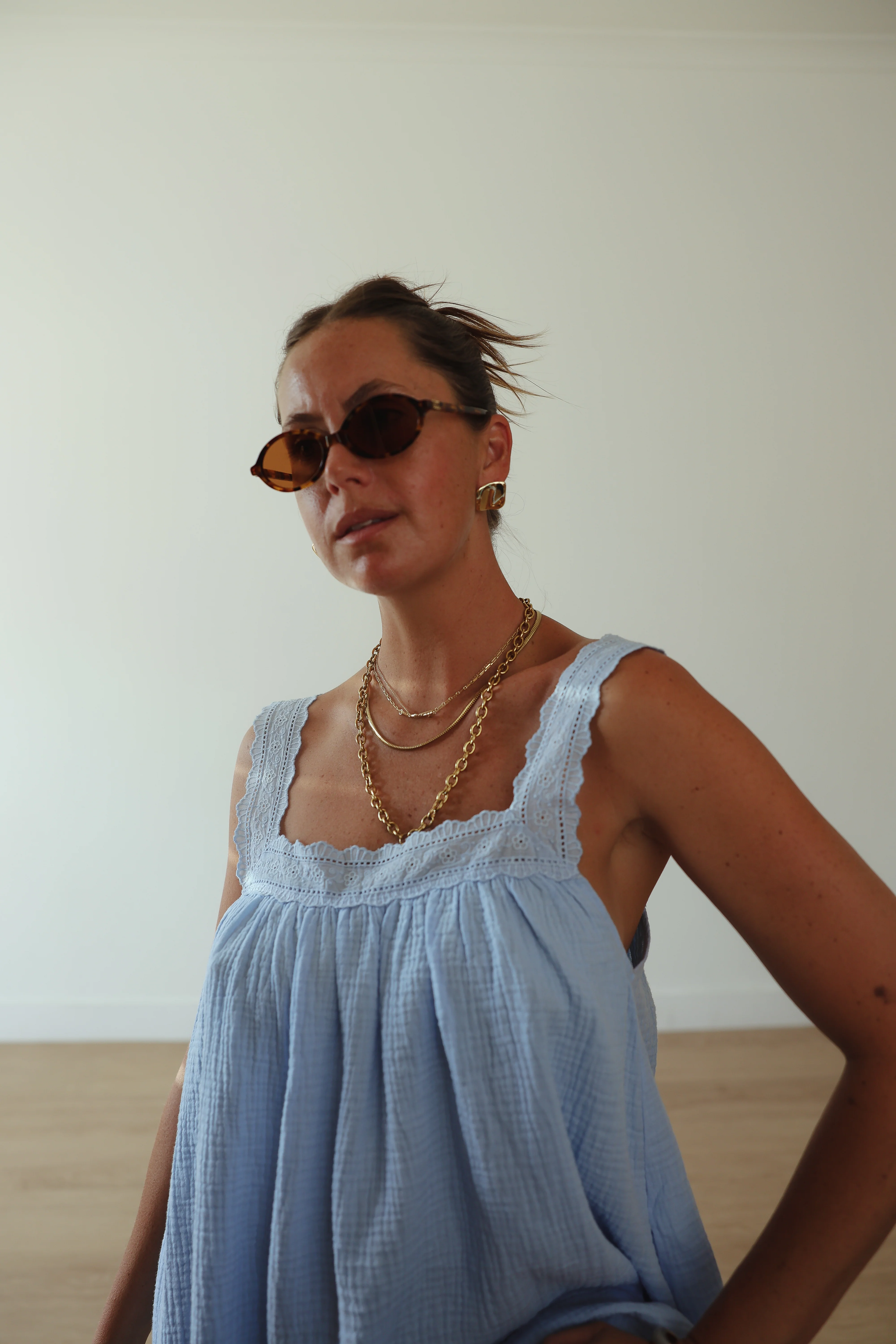 Juno Slip Mini Dress - Baby Blue - Image 4