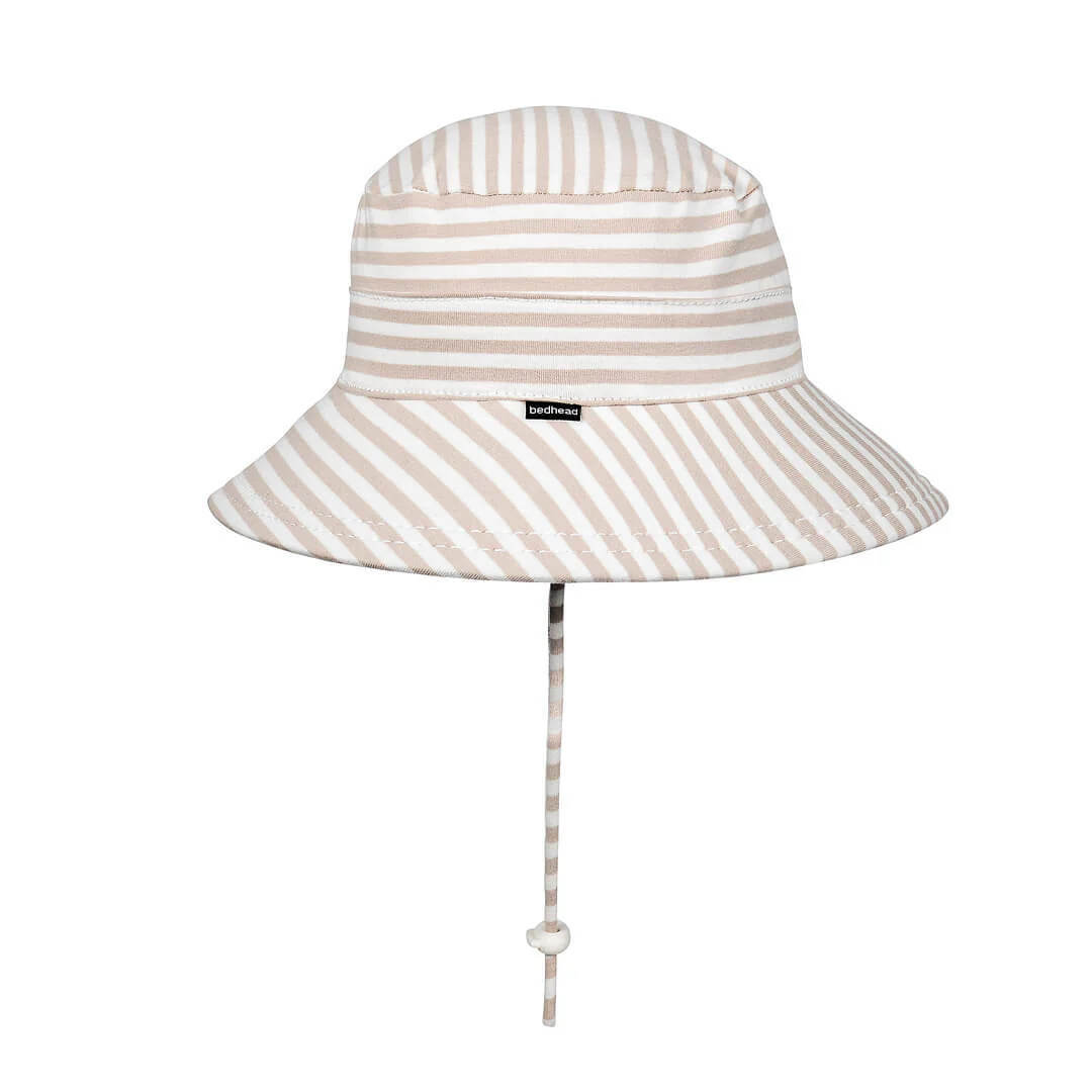 Kids Classic Bucket Sun Hat - Natural Stripe - Image 3