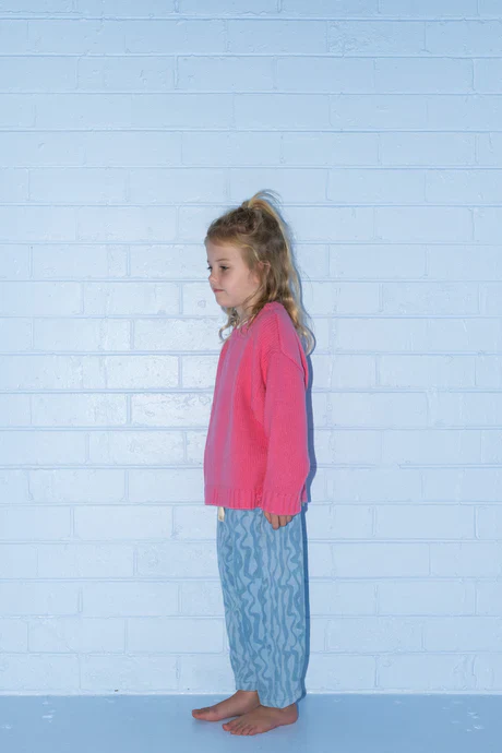 Merino Blend Knit Pull Over - Raspberry - Image 5
