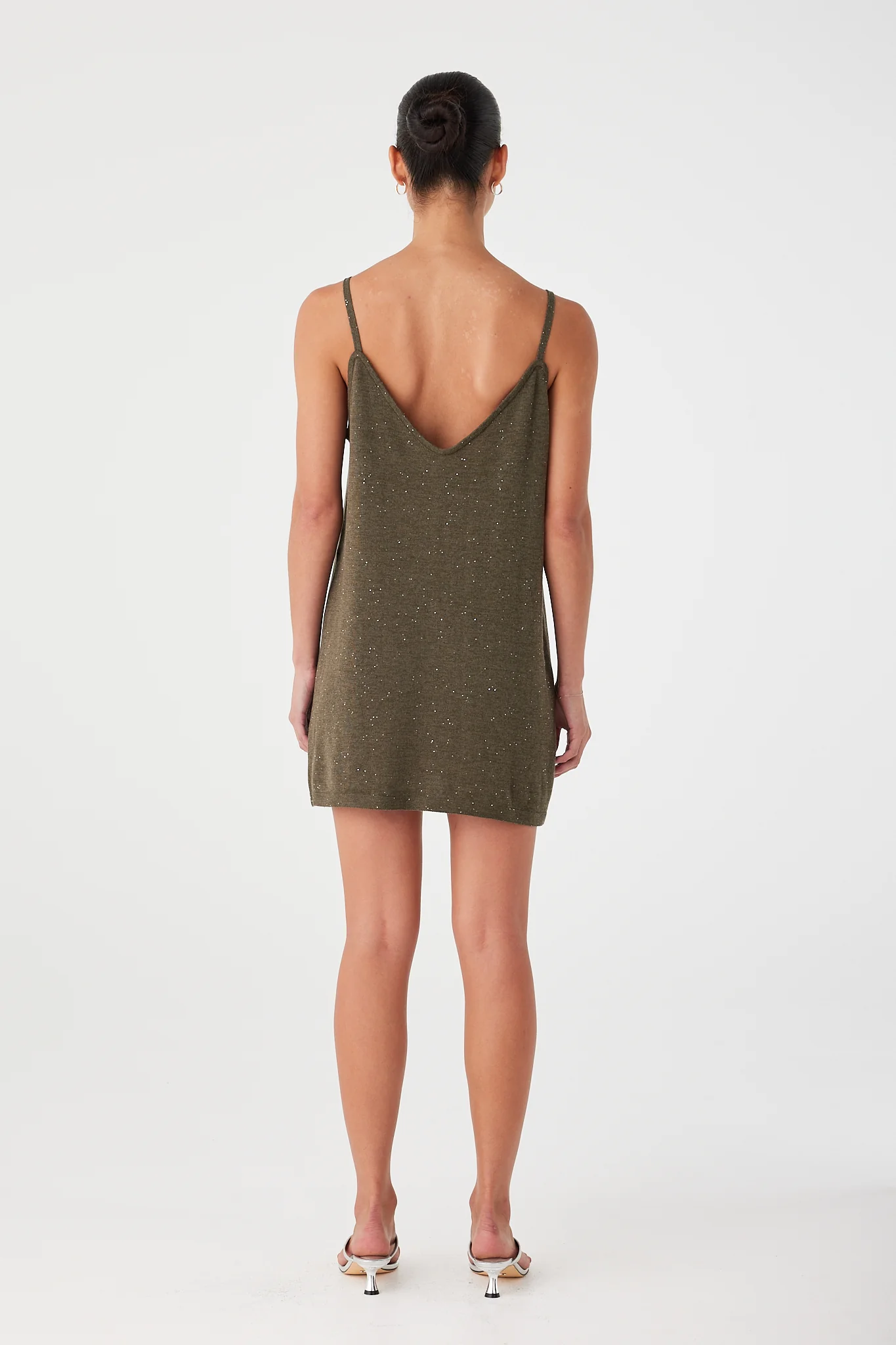 Mira Dress - Olive Sparkle - Image 3