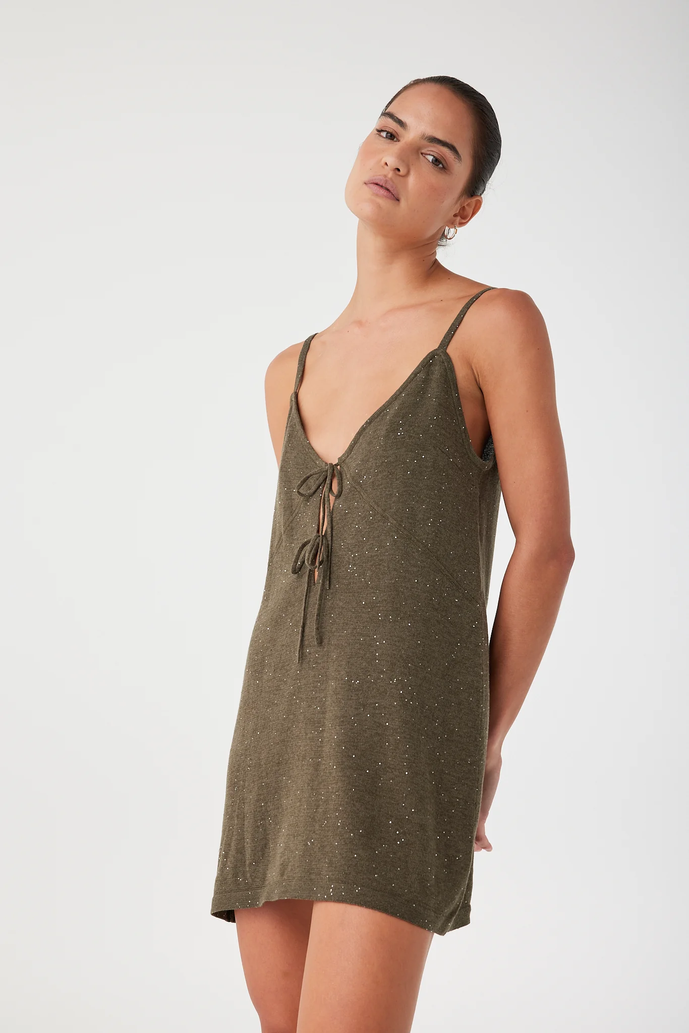 Mira Dress - Olive Sparkle - Image 6