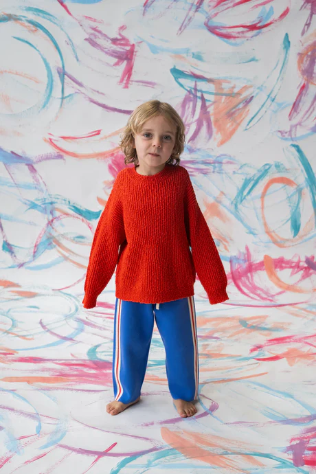 Organic Textured Knit Pull Over - Sauce - Image 4