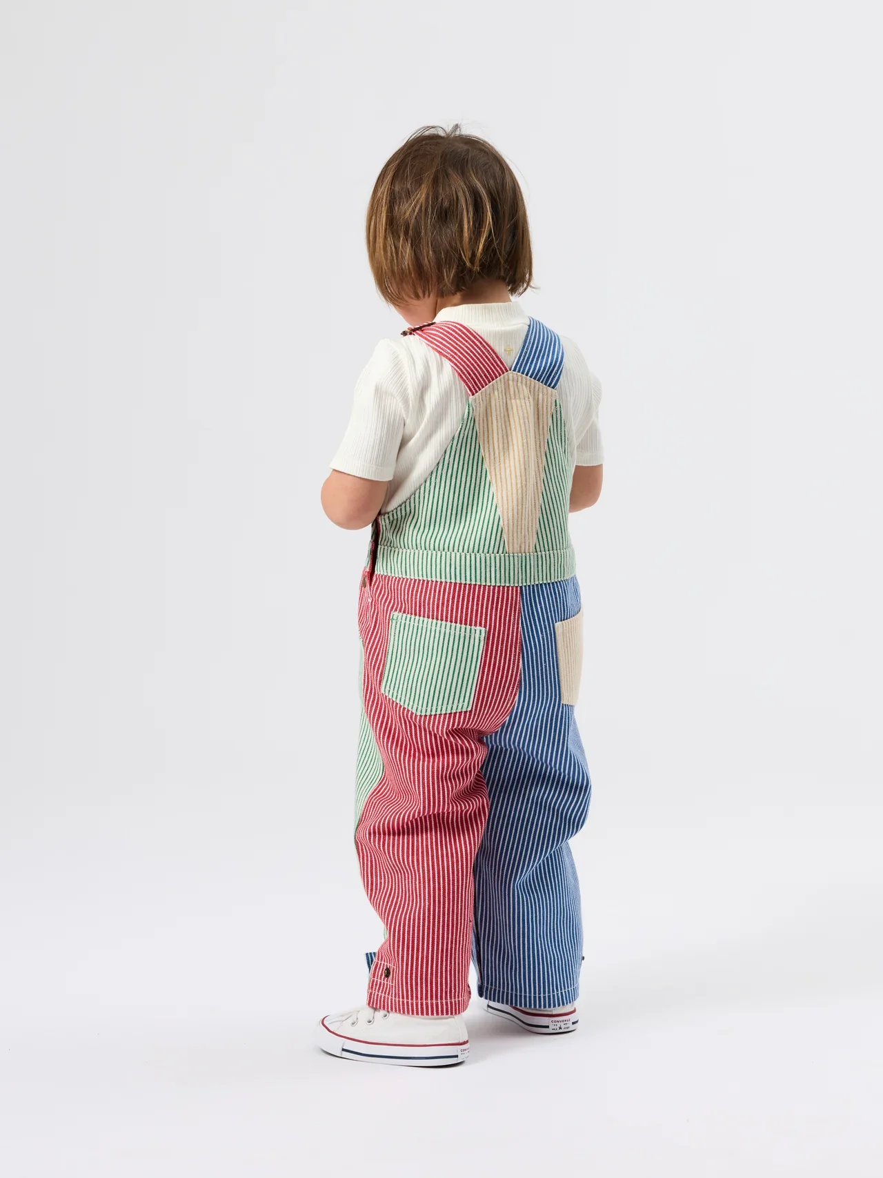 Patchwork Stripe Blake Overalls - Image 4