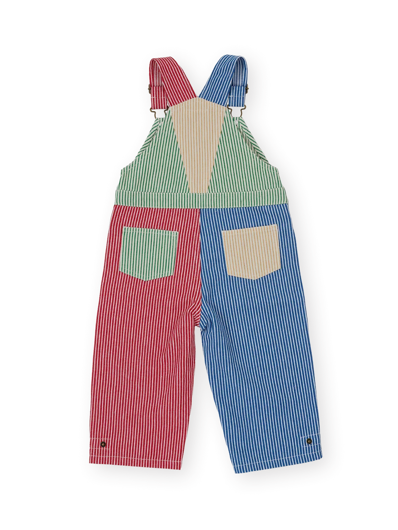 Patchwork Stripe Blake Overalls - Image 5
