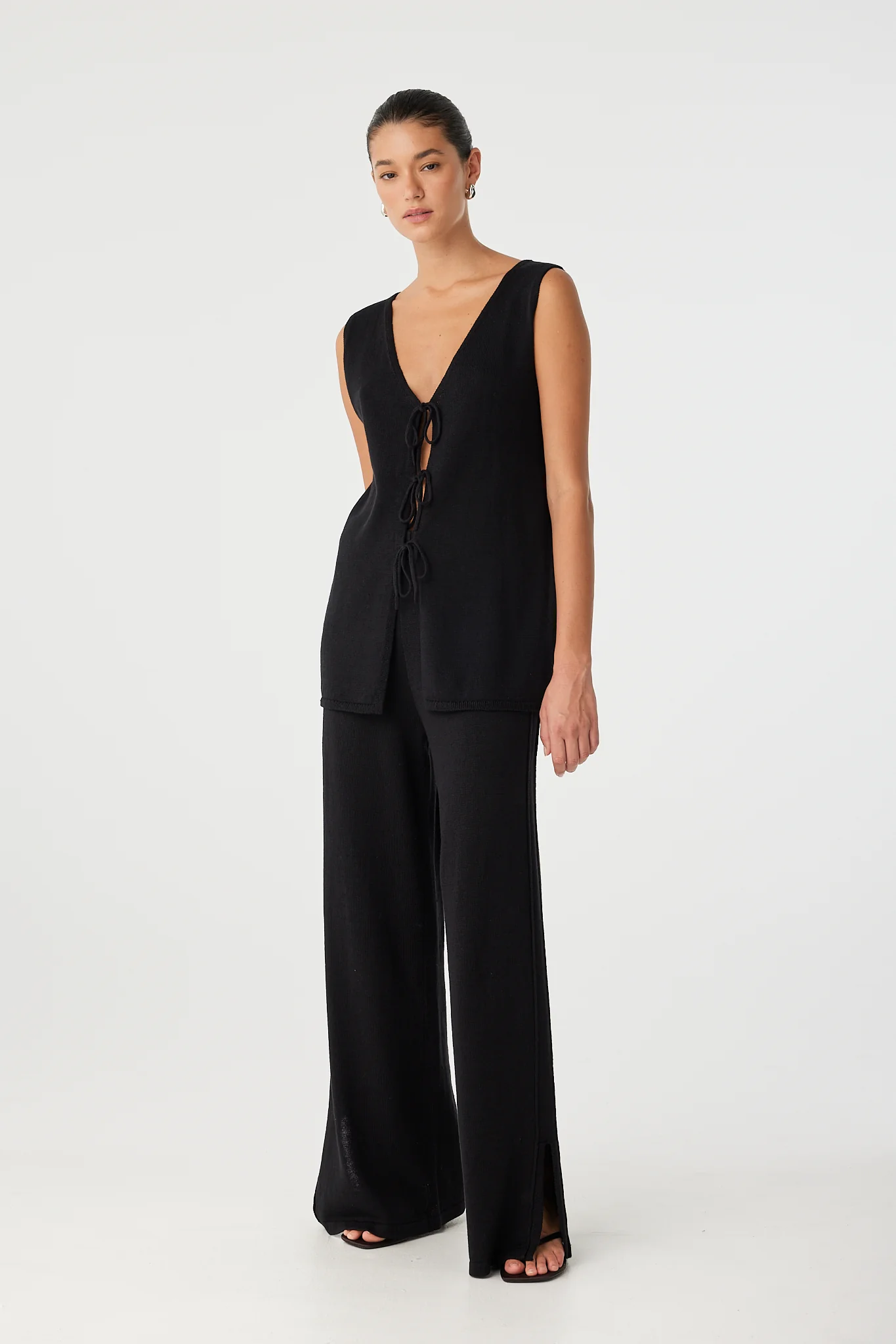 Poppy Longline Top - Black - Image 4