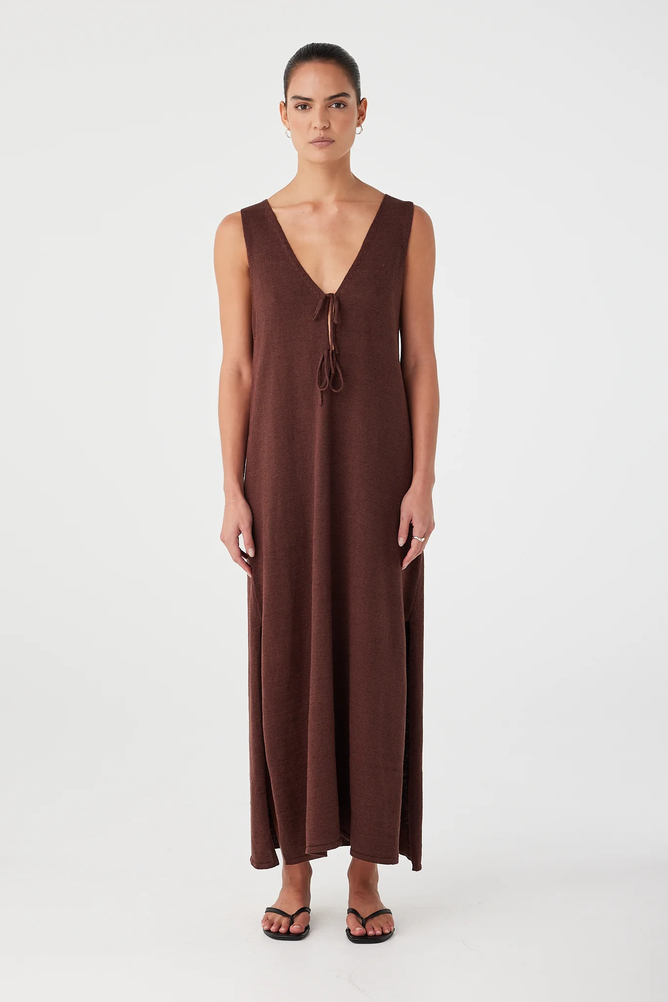 Poppy Maxi Dress - Chocolate - Image 4