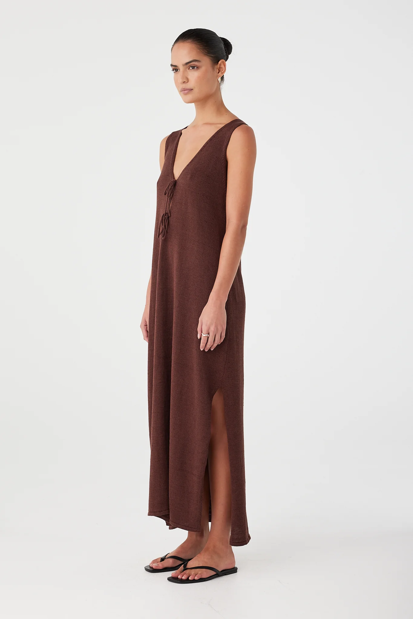 Poppy Maxi Dress - Chocolate - Image 5