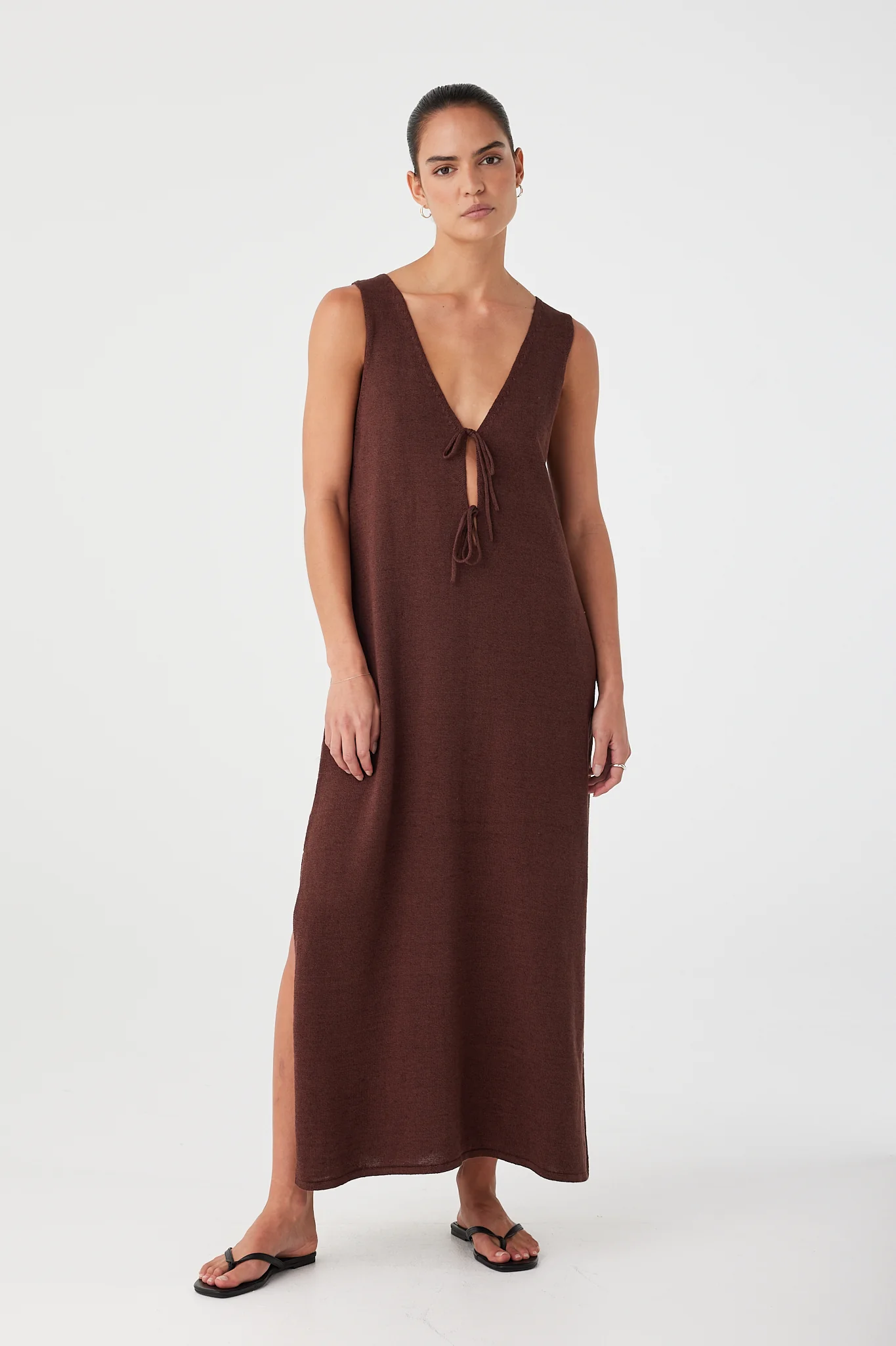 Poppy Maxi Dress - Chocolate - Image 8