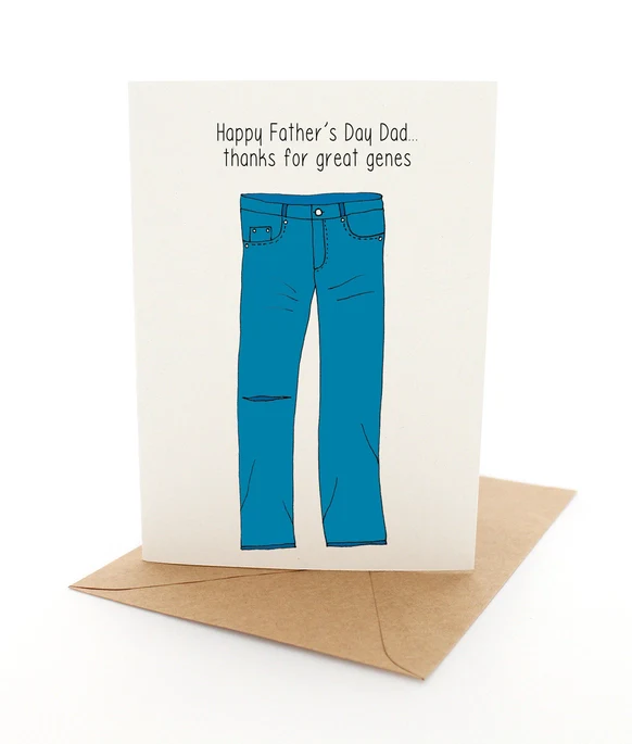 Punny Jeans Fathers Day Card