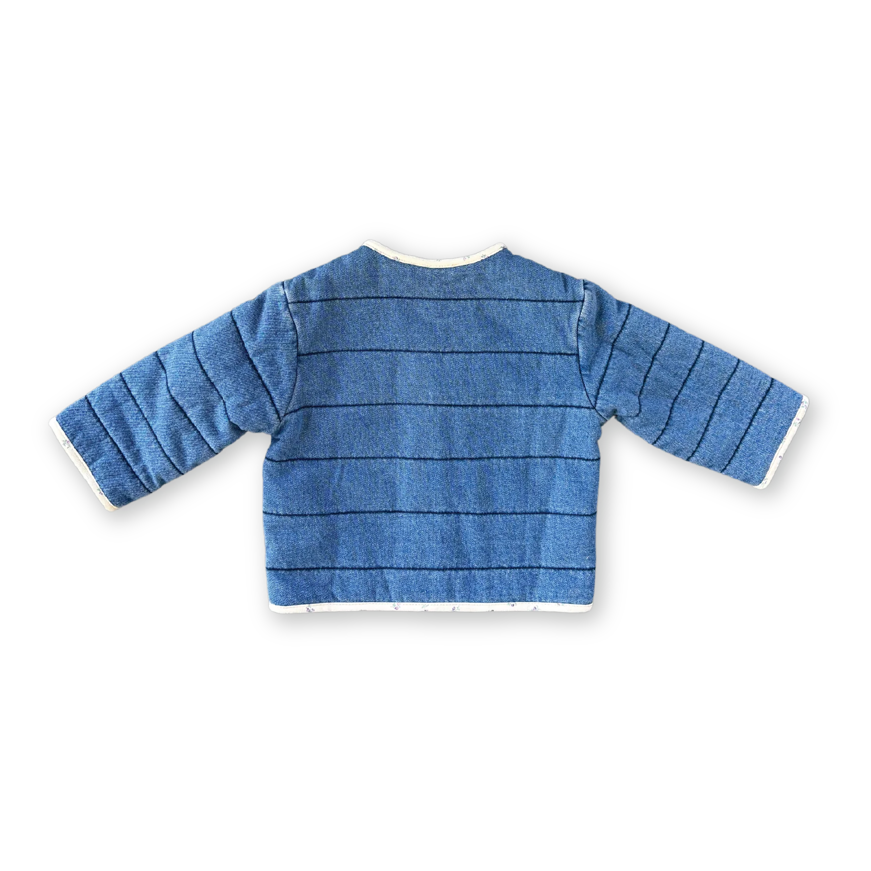Quilted Reversible Jacket - Denim & Garden - Image 10