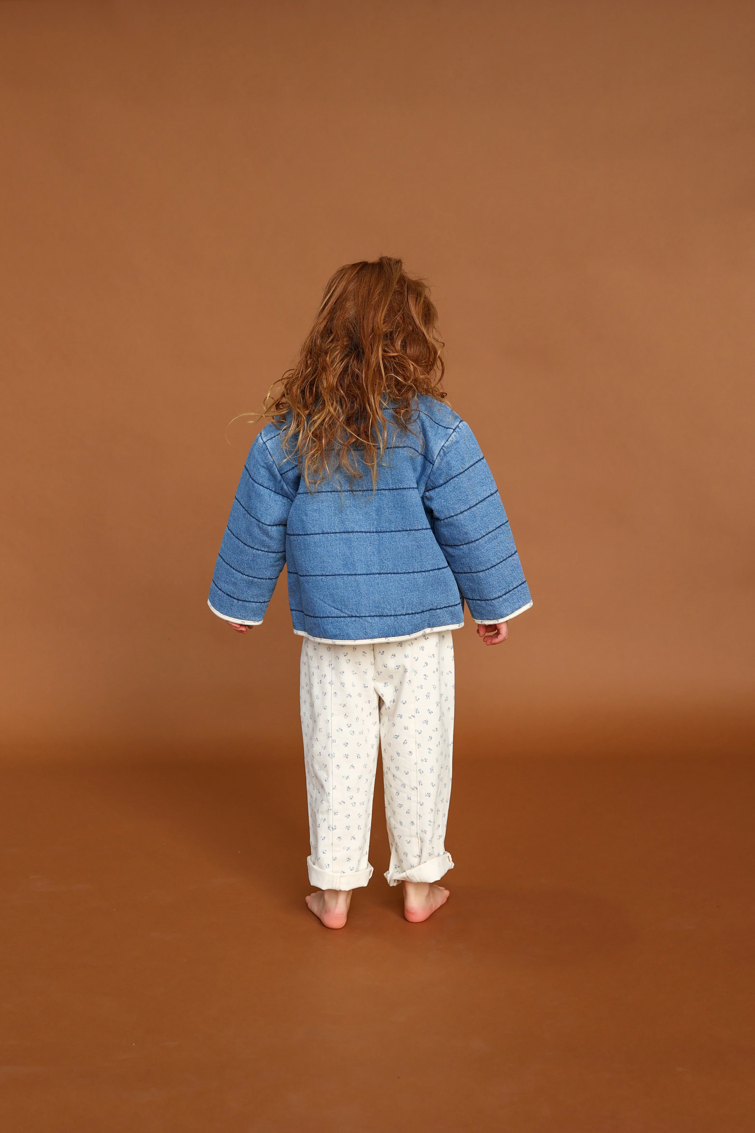 Quilted Reversible Jacket - Denim & Garden - Image 5