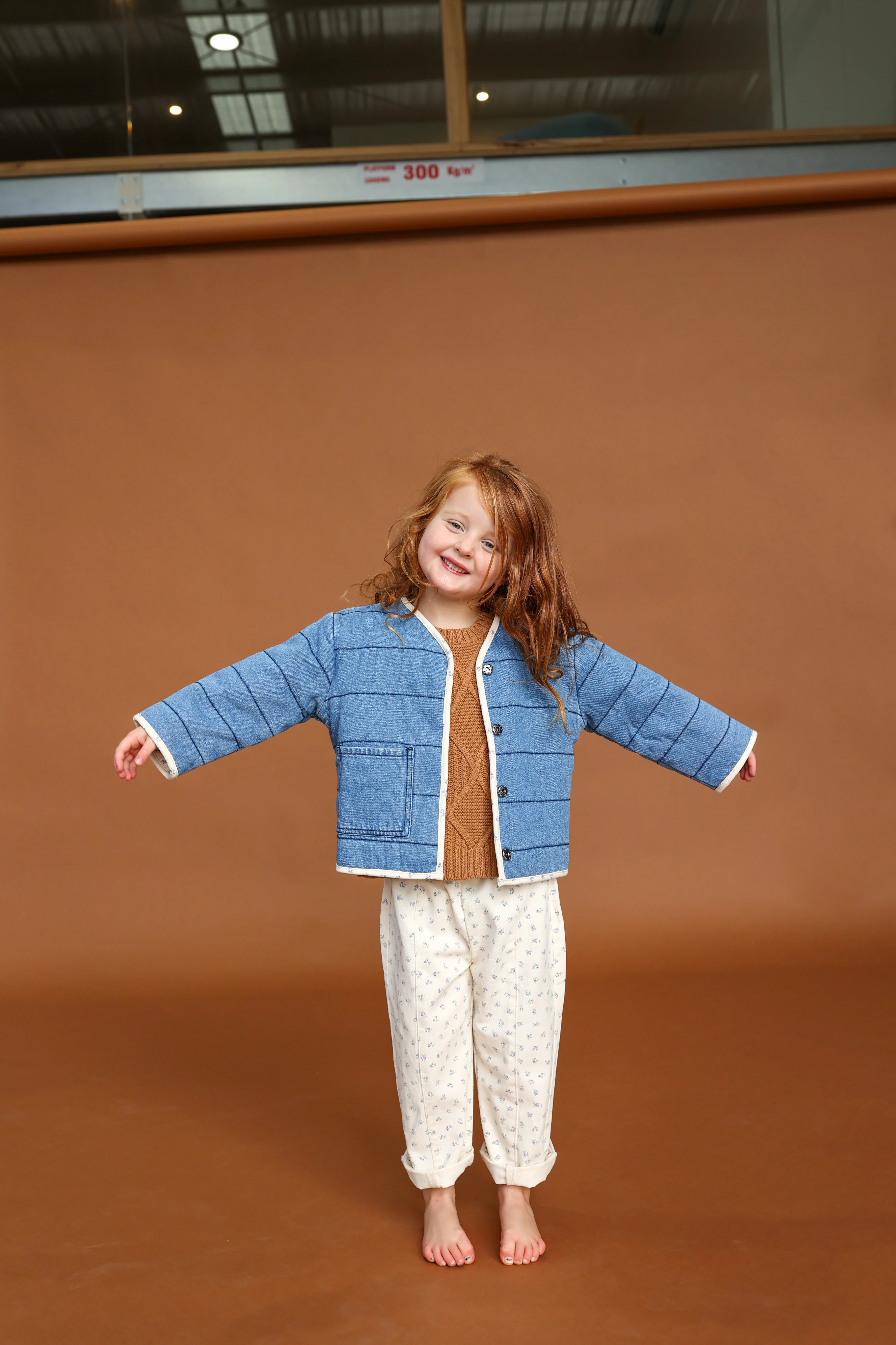 Quilted Reversible Jacket - Denim & Garden - Image 6