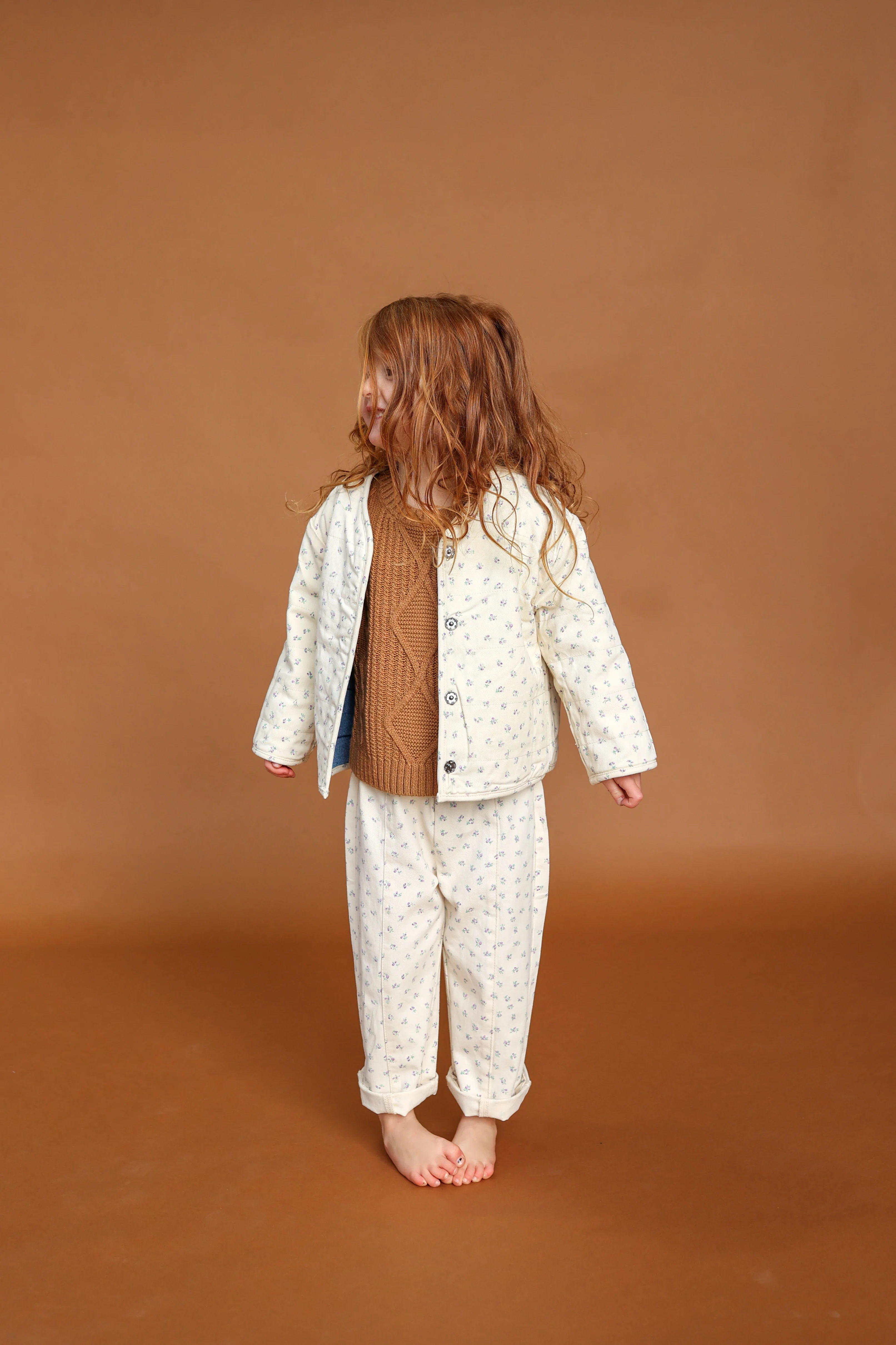 Quilted Reversible Jacket - Denim & Garden - Image 7