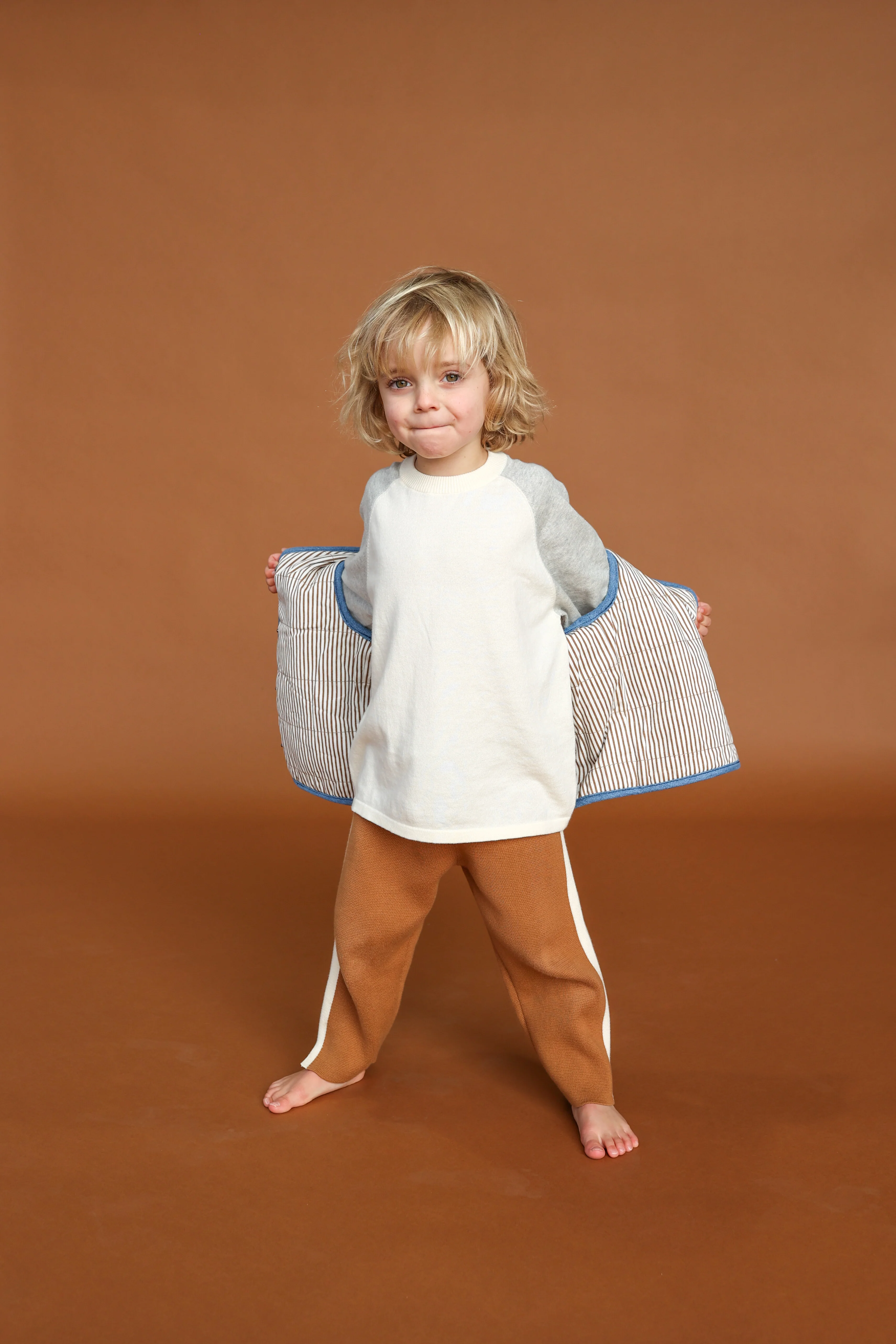 Quilted Reversible Vest - Denim & Paint - Image 8