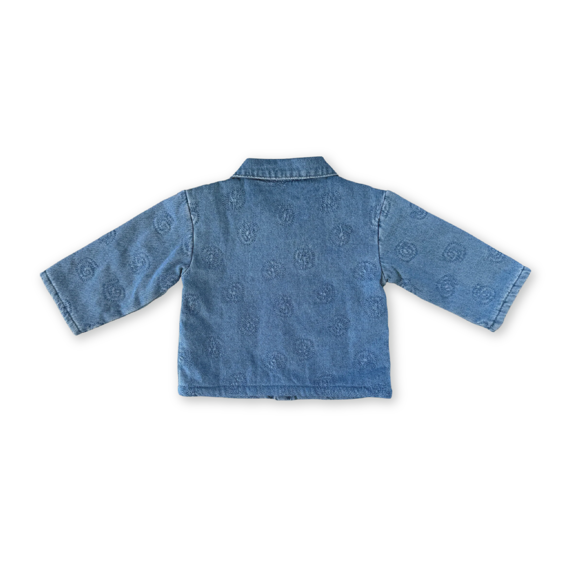 Quilted Swirl Denim Jacket - Image 3