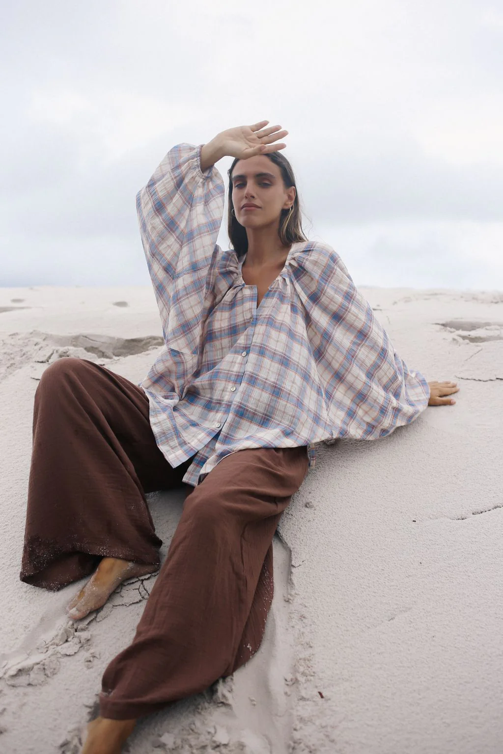 Ra Blouse - Juniper Check