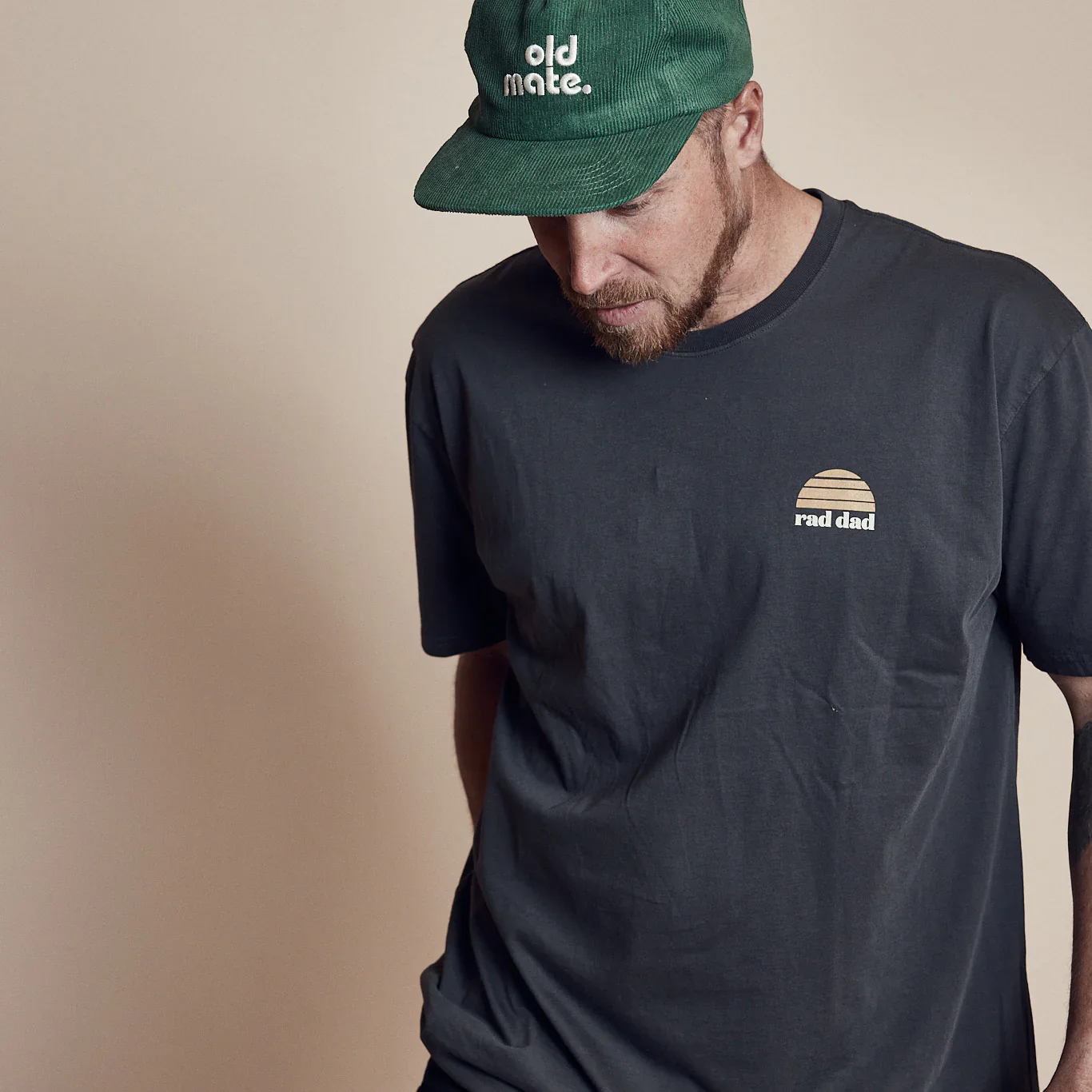 Rad Dad Organic Cotton Tee - Washed Black - Image 3