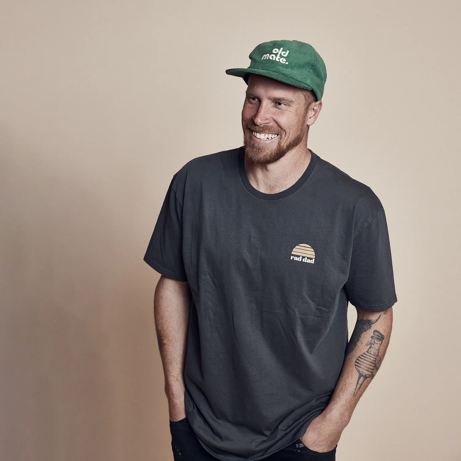 Rad Dad Organic Cotton Tee - Washed Black - Image 4