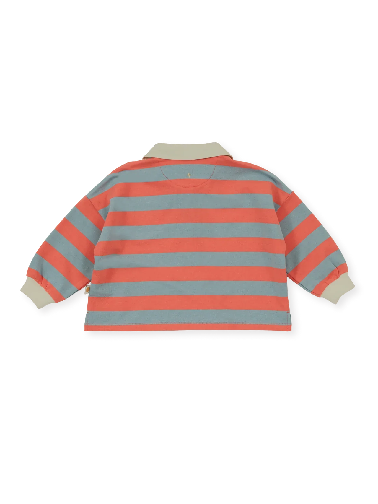 Rugby Stripe Terry Sweat Top - Orange - Image 5