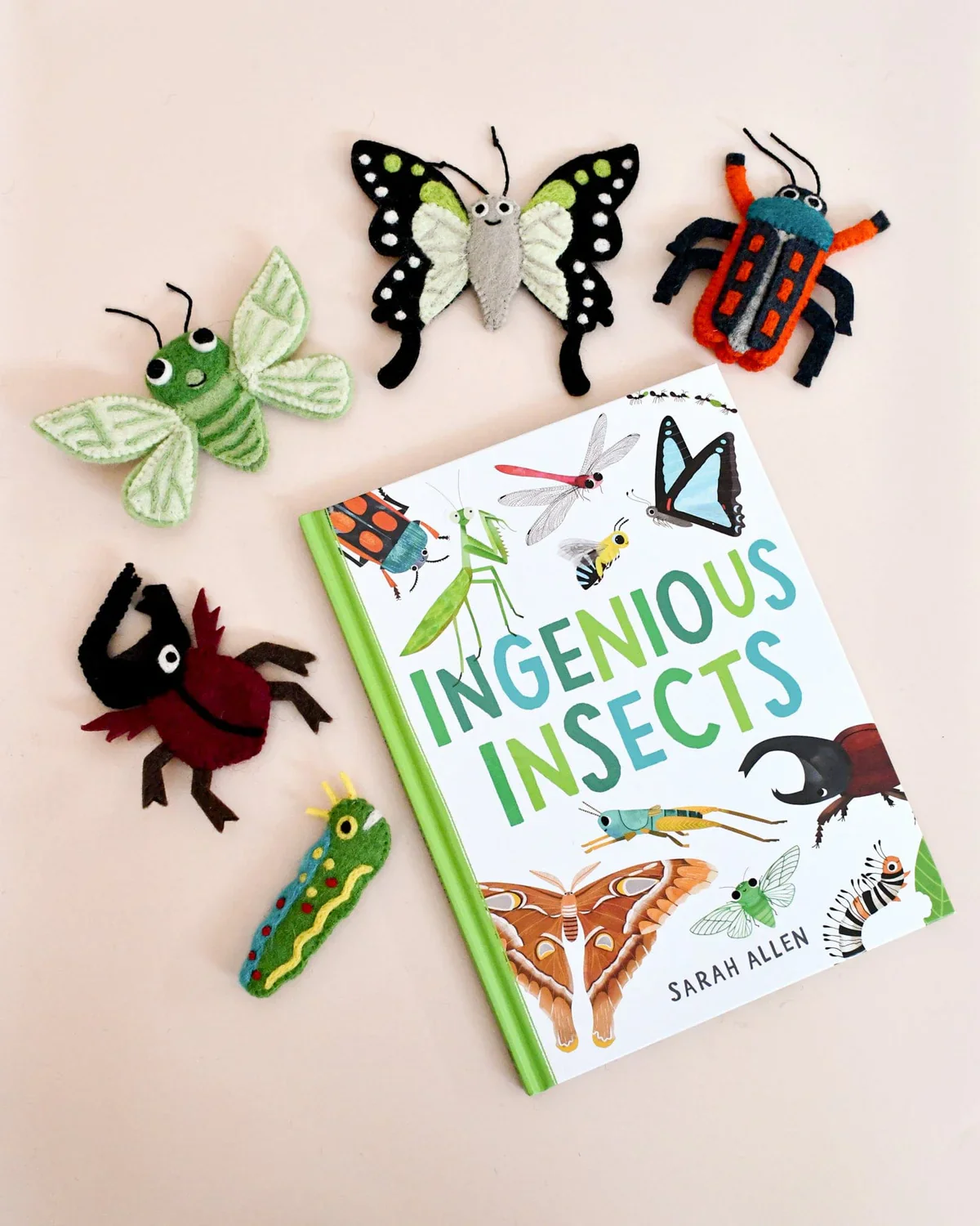 Sarah Allen Ingenious Insects Finger Puppets and Book Set - Image 3