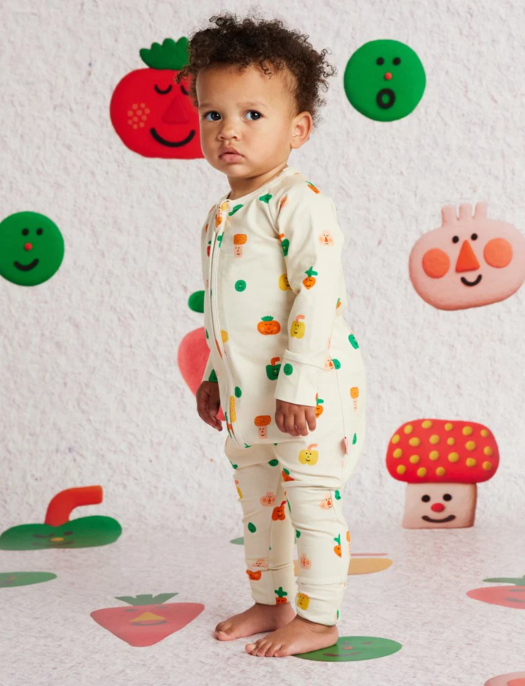Teeny Tiny Veg Long Sleeve Romper - Image 2