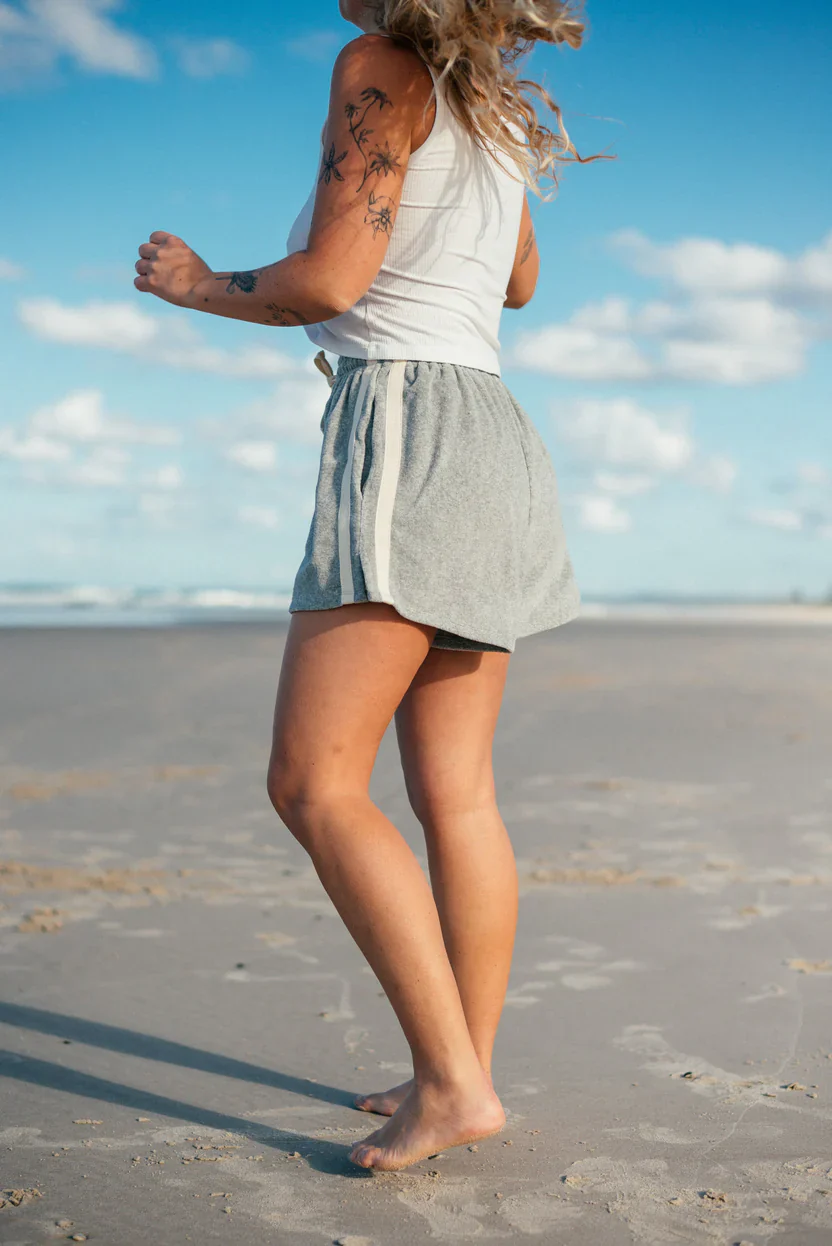 Terry Towelling Short - Grey - Image 4