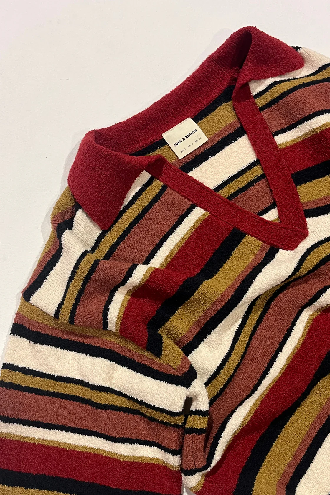 Textured Knit Shirt - Earth Stripe - Image 4