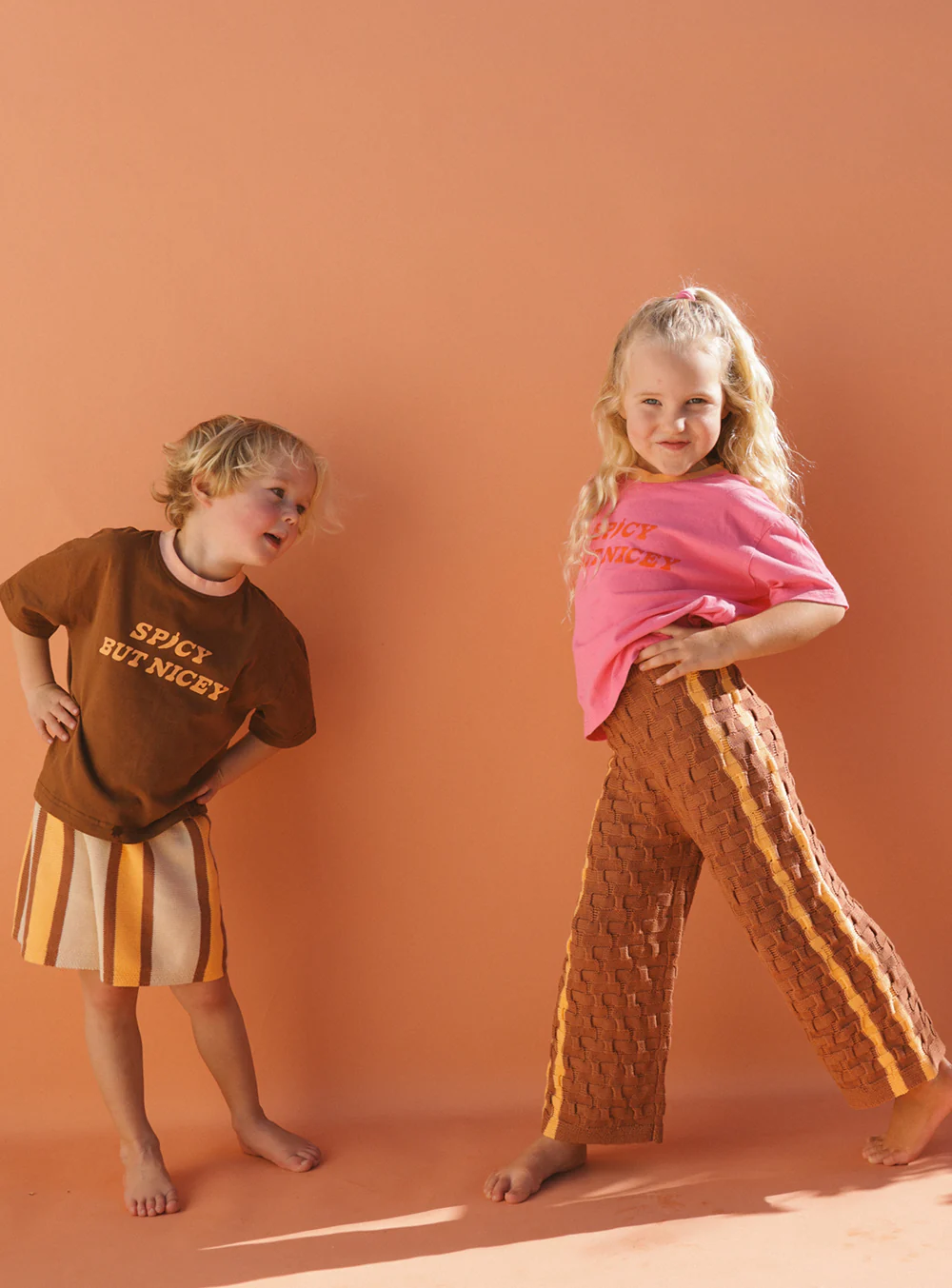 Twin Stripe Knit Pant - Brown & Orange - Image 3