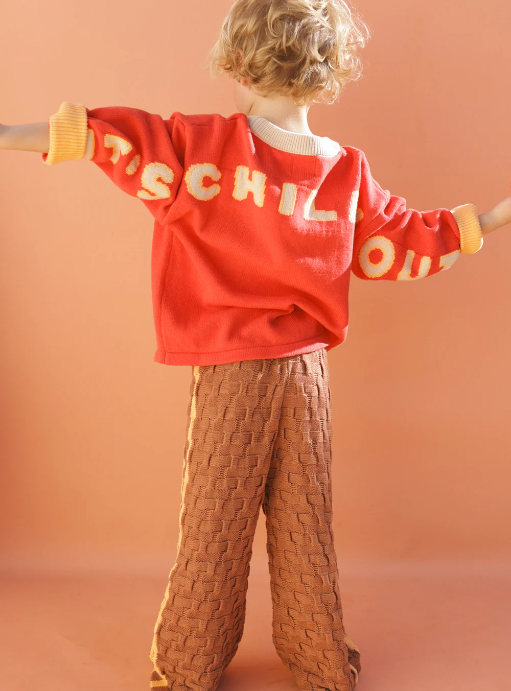 Twin Stripe Knit Pant - Brown & Orange - Image 4