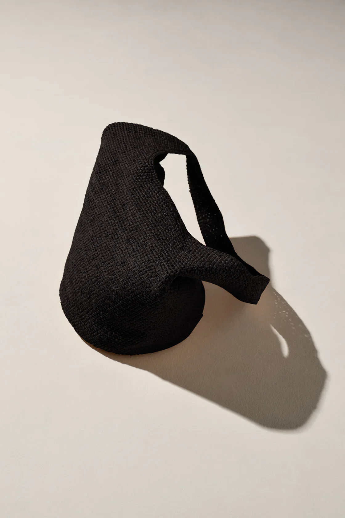 Raffia Bucket Bag - Black - Image 3
