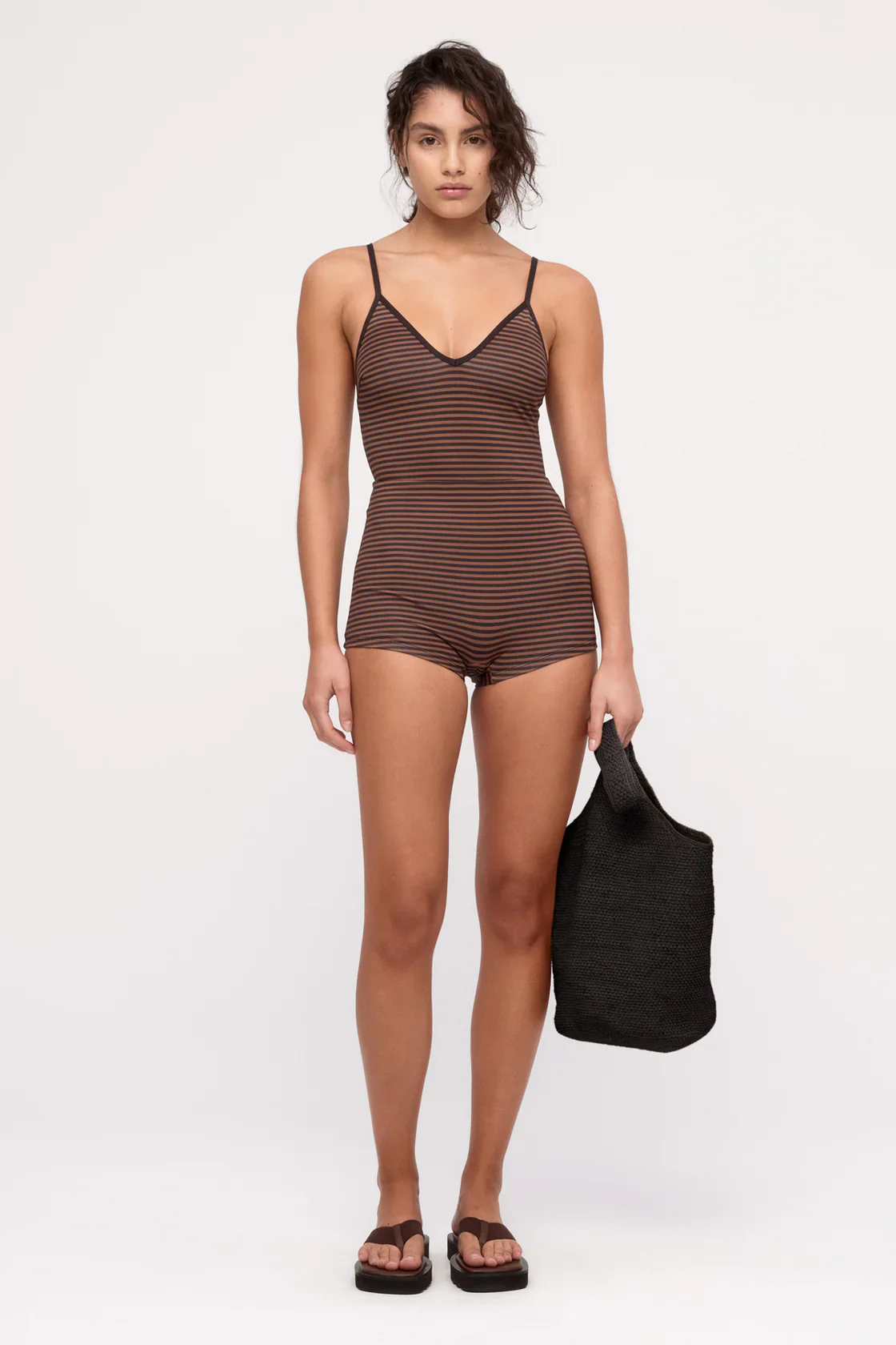 Raffia Bucket Bag - Black - Image 4